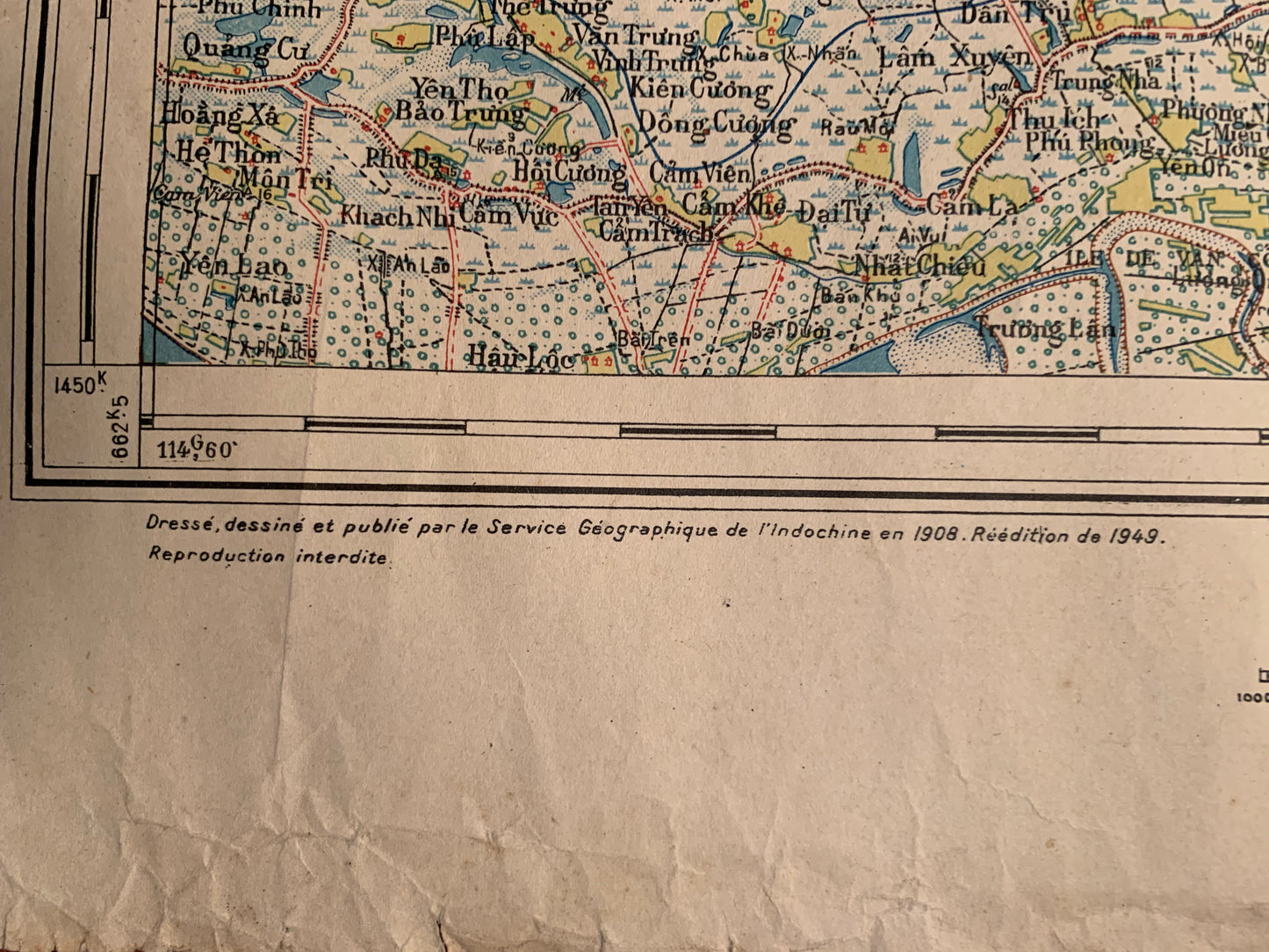 VIET TRI - Carte de l'INDOCHINE - Service Géographie de l'Indochine - 1949