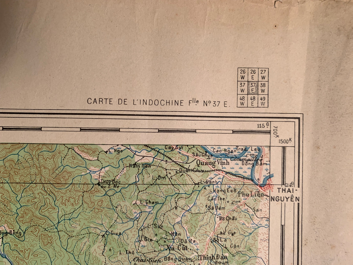VIET TRI - Carte de l'INDOCHINE - Service Géographie de l'Indochine - 1949