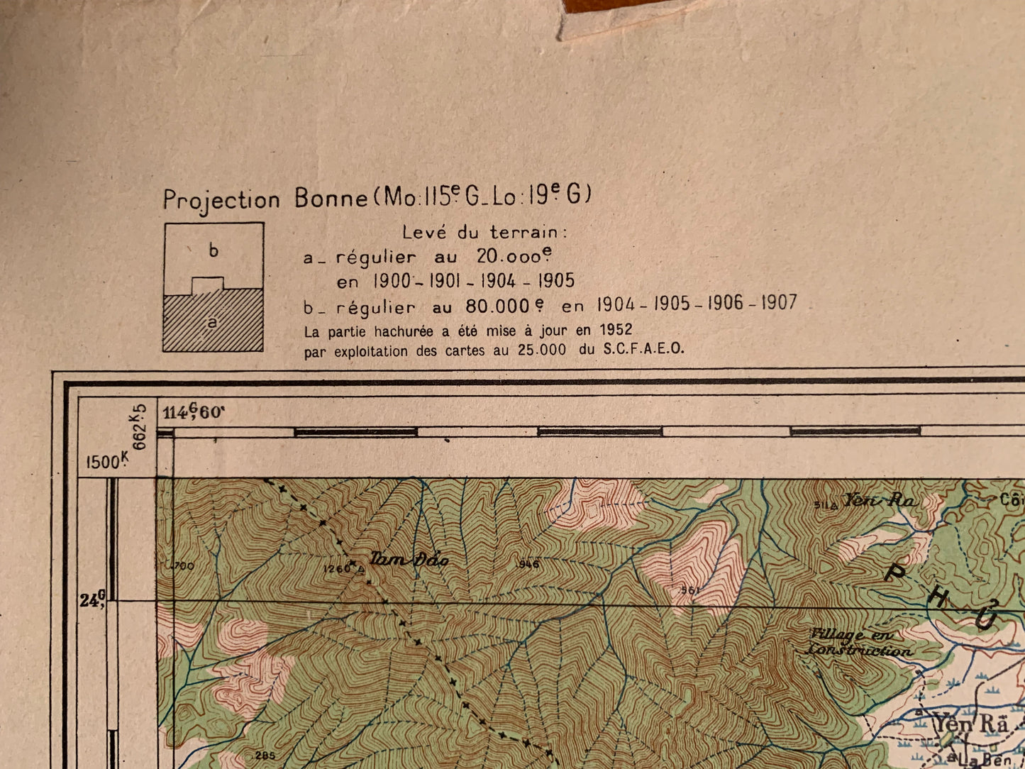 VIET TRI - Carte de l'INDOCHINE - Service Géographie de l'Indochine - 1949