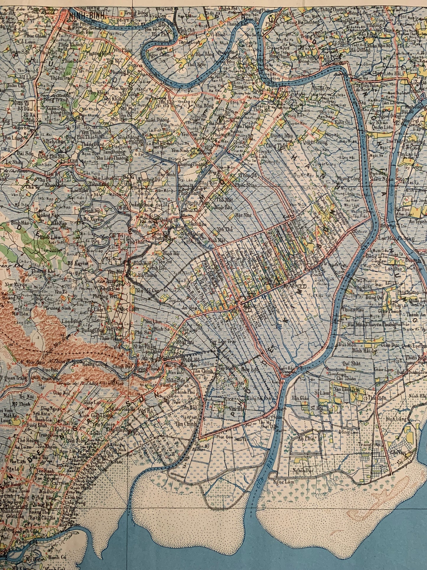 NINH BINH - Carte de l'INDOCHINE - Service Géographie de l'Indochine - 1952