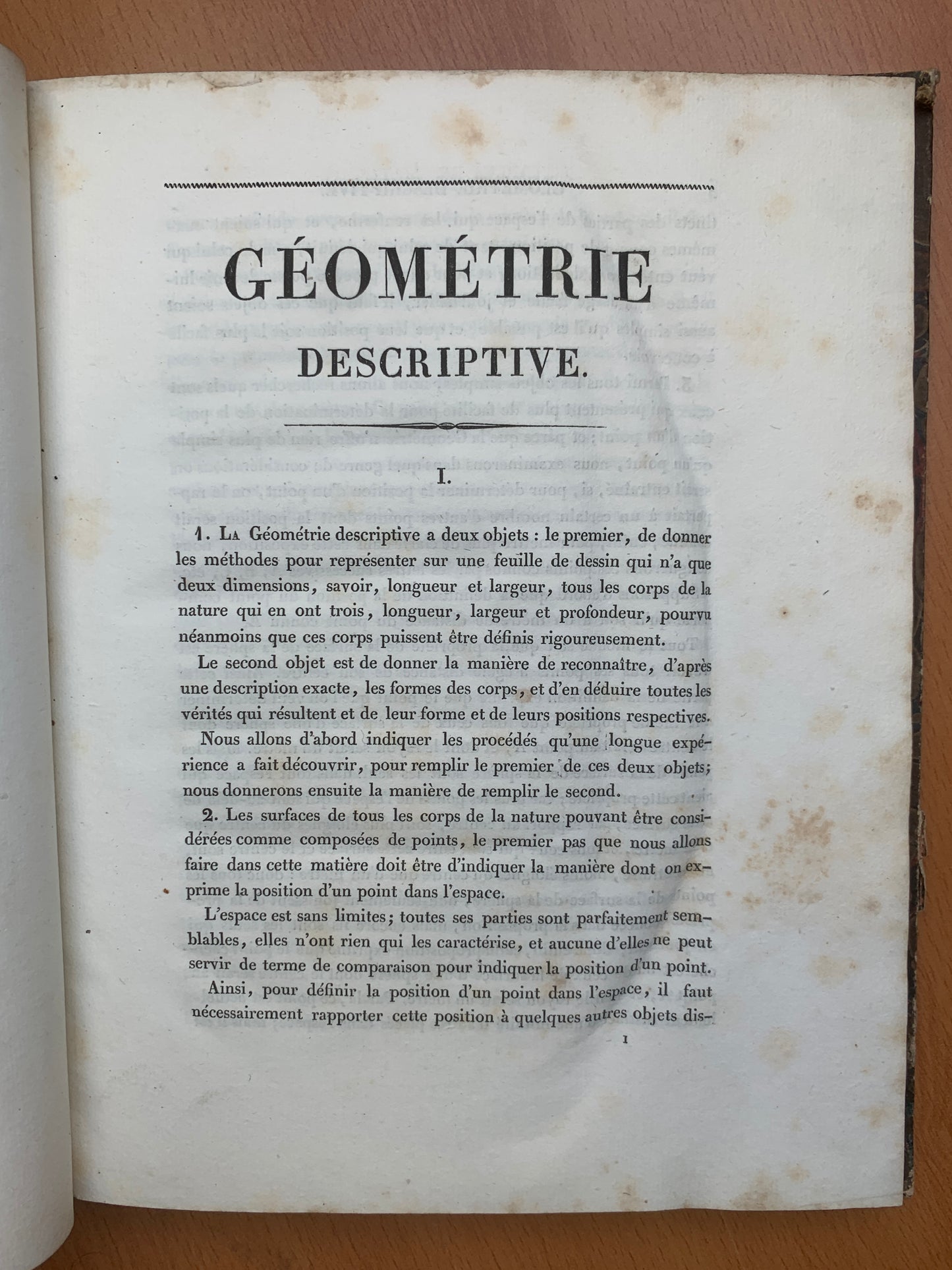 Géométrie descriptive - Gaspard Monge - Théorie des ombres - 1827