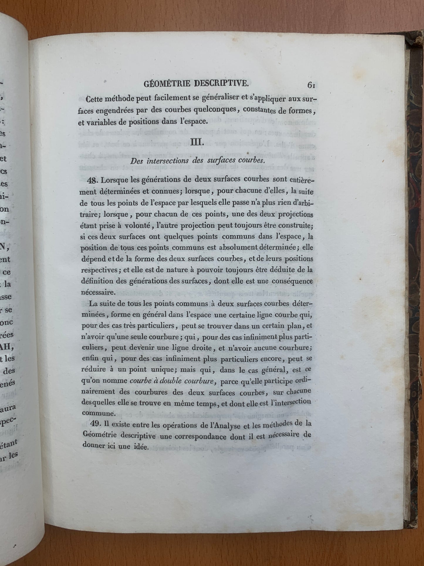 Géométrie descriptive - Gaspard Monge - Théorie des ombres - 1827