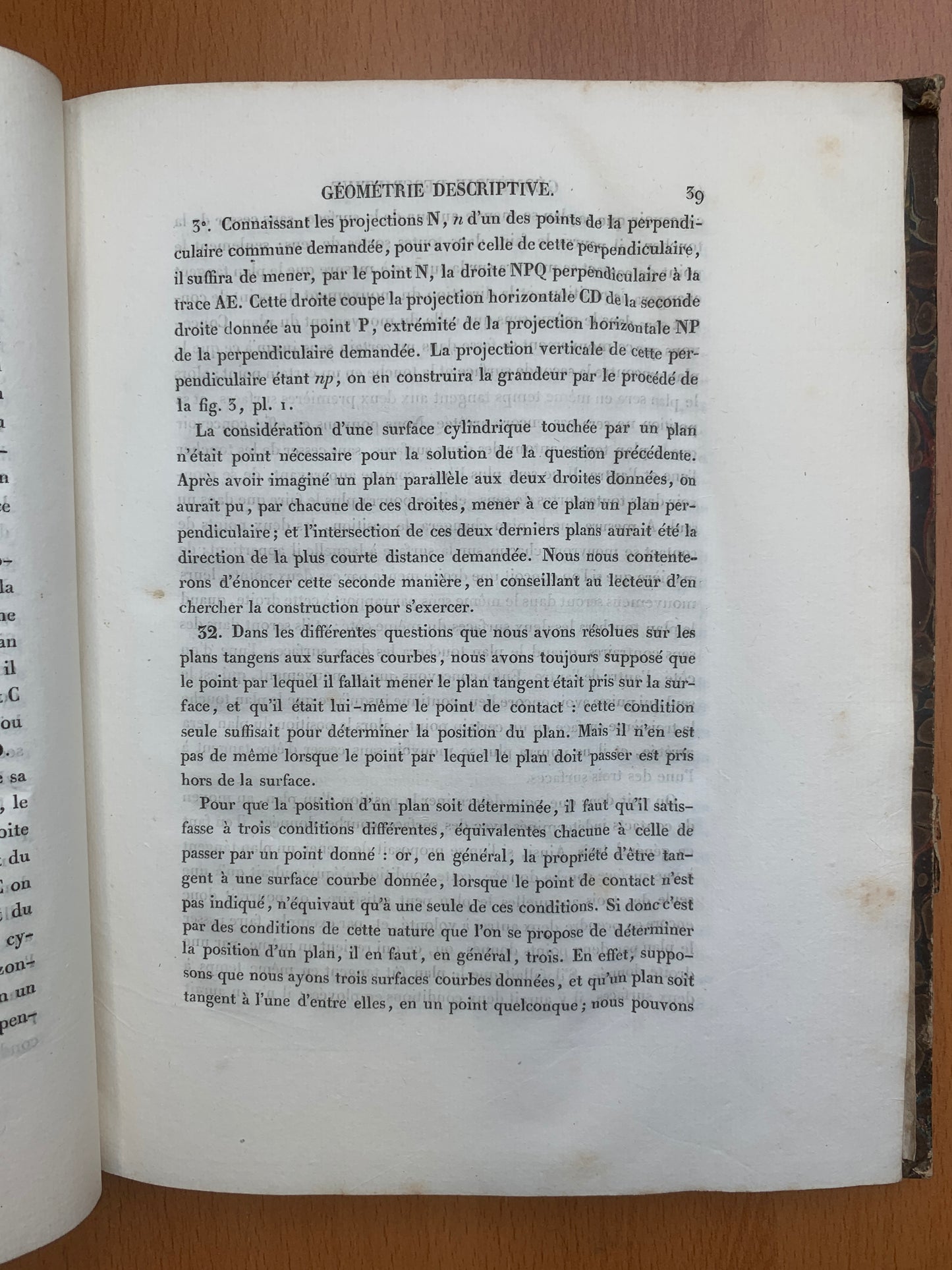 Géométrie descriptive - Gaspard Monge - Théorie des ombres - 1827