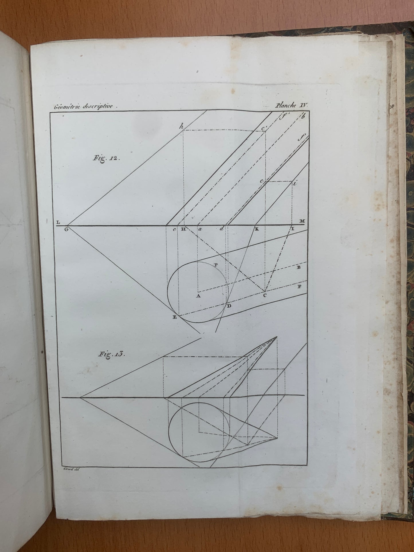 Géométrie descriptive - Gaspard Monge - Théorie des ombres - 1827
