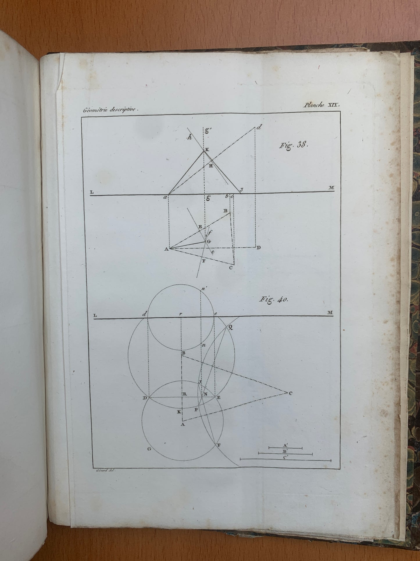 Géométrie descriptive - Gaspard Monge - Théorie des ombres - 1827