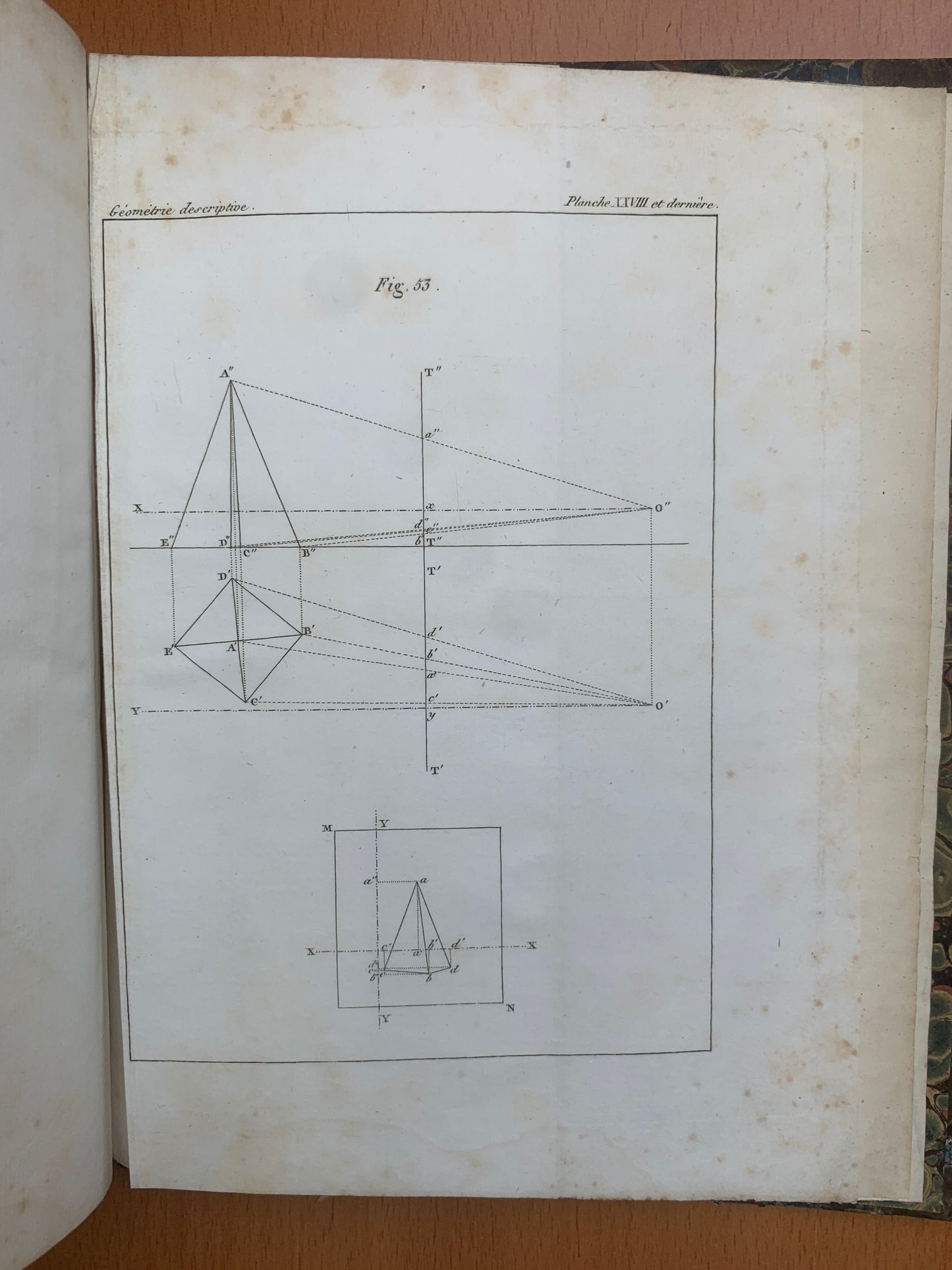 Géométrie descriptive - Gaspard Monge - Théorie des ombres - 1827
