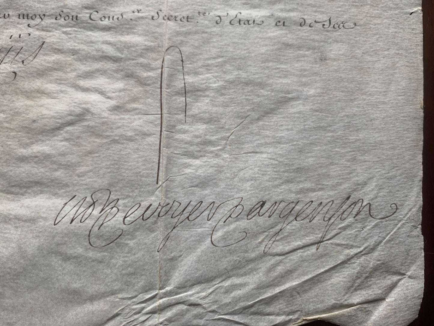 Louis XV - Brevet de corvette - Marc Pierre de Voyer de Paulmy d'Argenson - 1743