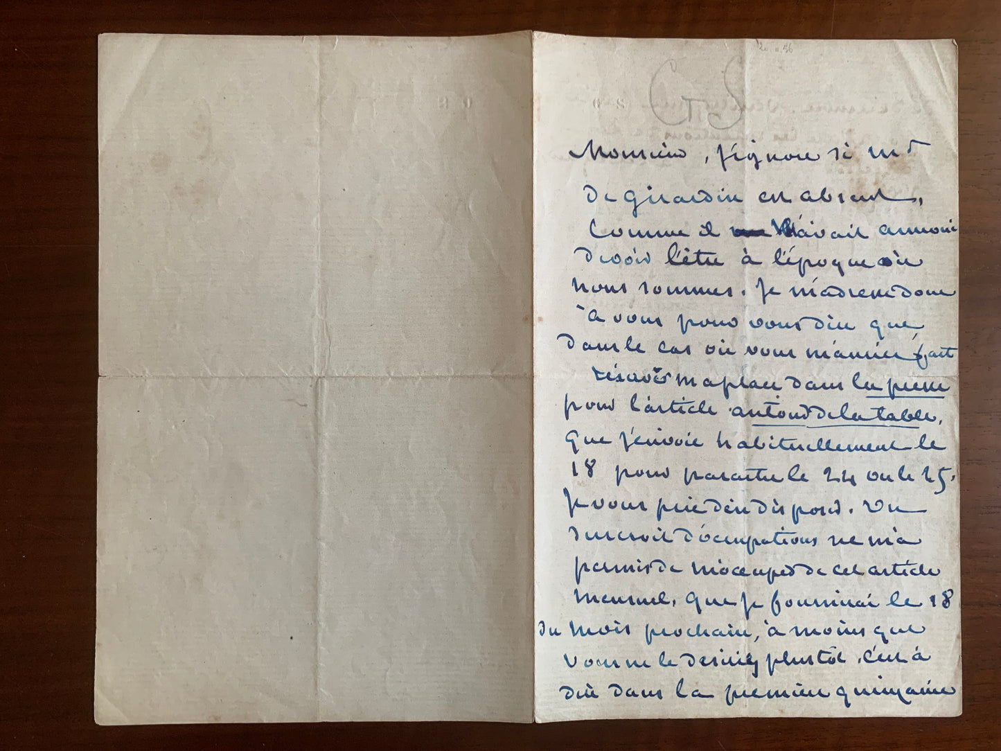 George Sand - Autour de la Table - Lettre manuscrite signée - 1856