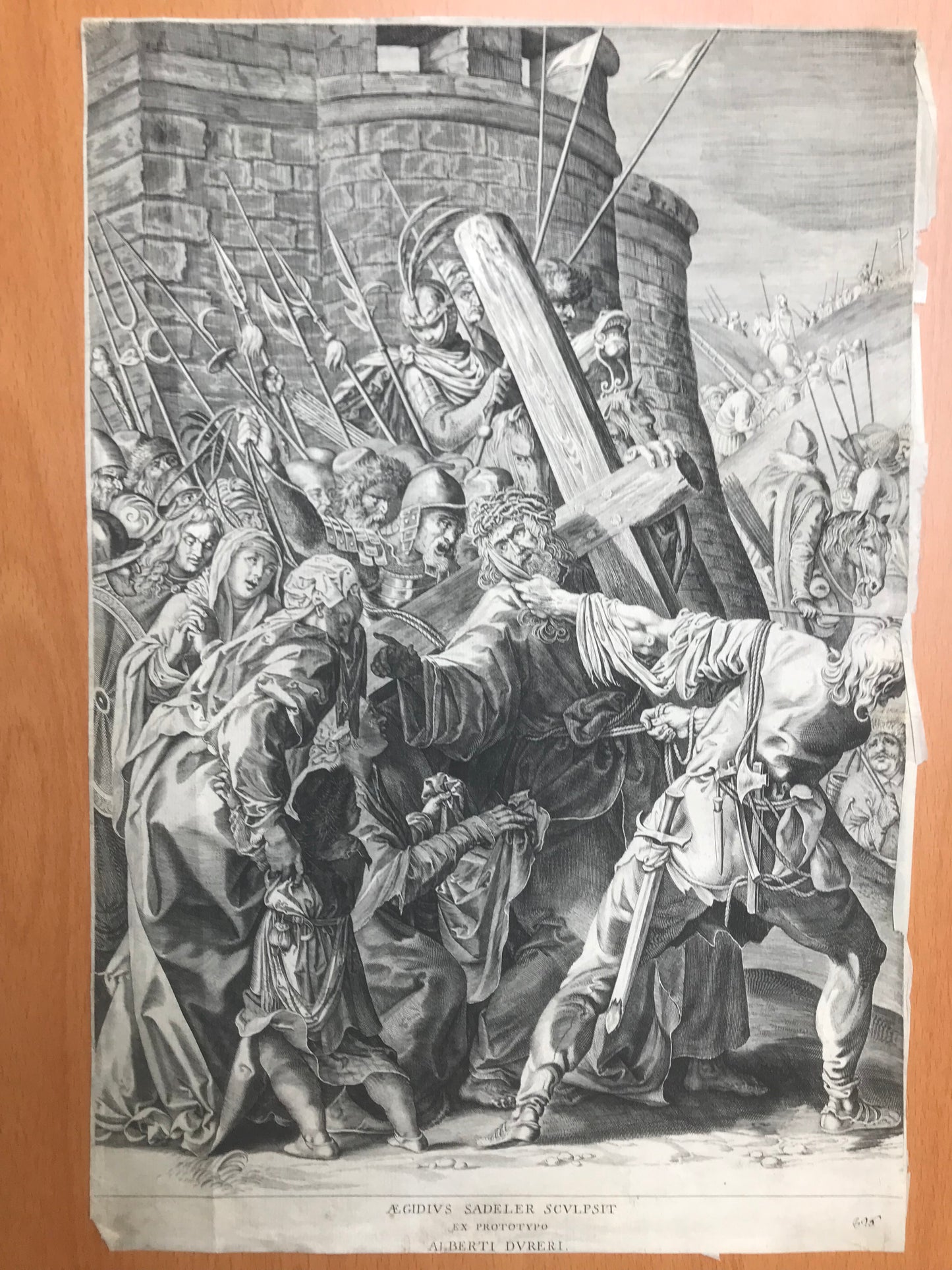 Le Christ portant la Croix -  Aegidius Sadeler (1570-1629) d'après Albrecht Durer (1471-1528) - vers 1580-1629