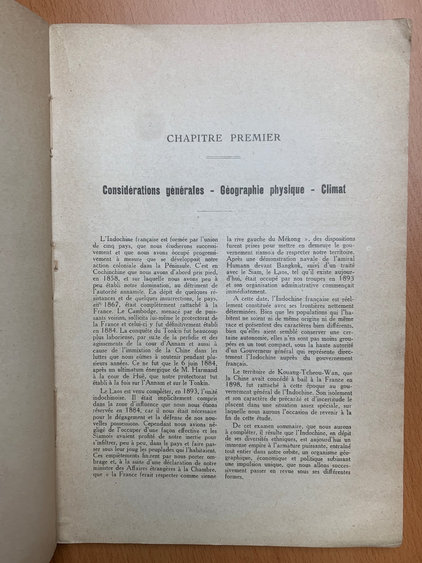 L'Indochine - Kouang Tchéou Wan - Gaston Caillard - 1922