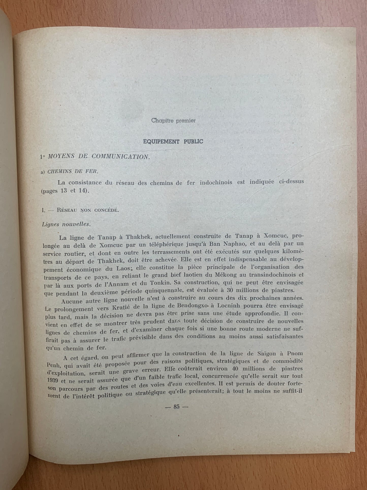 Premier rapport de la sous-commission de Modernisation de l'Indochine - 1948