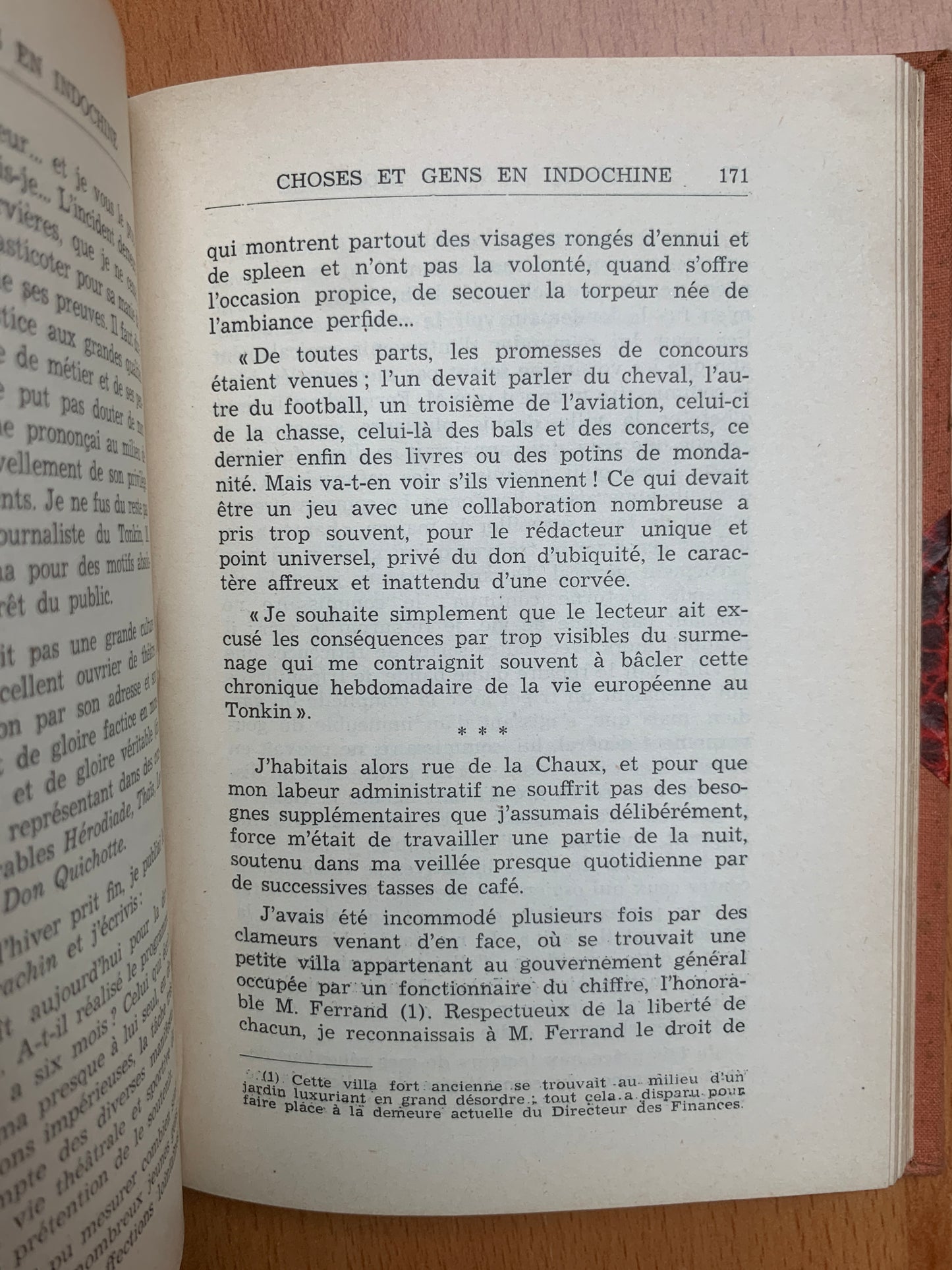 Choses et gens en Indochine - Claude Bourrin - Hanoi - 1941