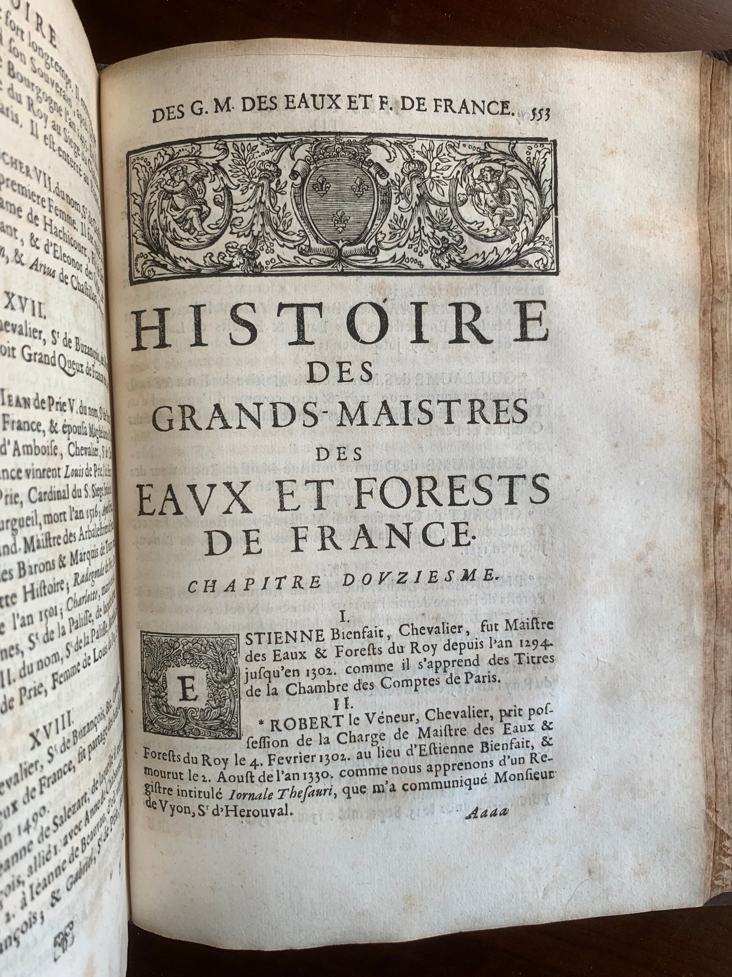 Histoire de la Maison Royale de France et des grands officiers - Anselme - 1674