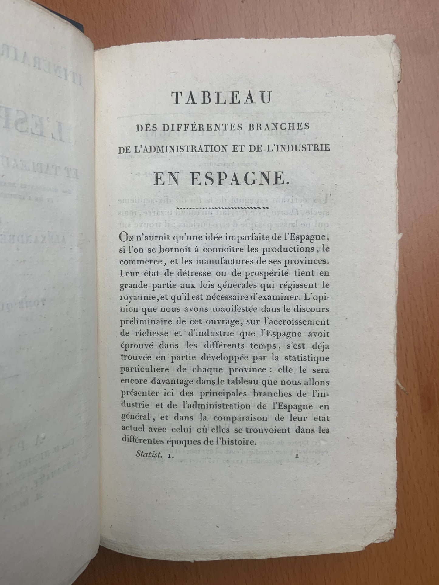 Itinéraire descriptif de l'Espagne et tableau élémentaire des différentes branches de l'administration et de l'industrie de ce royaume - Alexandre de Laborde - 1808