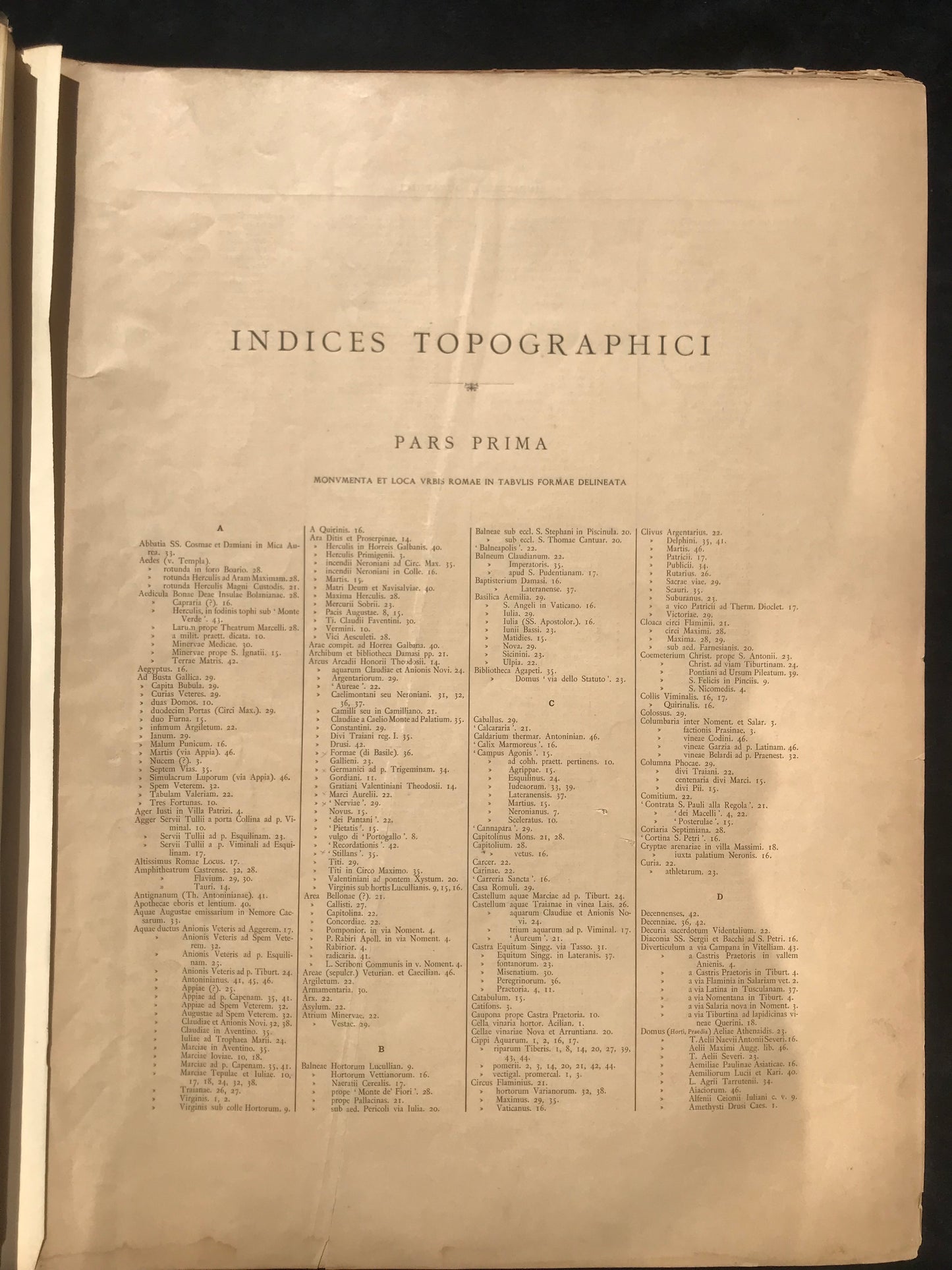 Forma Urbis Romae - Consilio et autoritate regiae academiae lyncaeorum - Formam dimensus est et ad modulum 1:1000 delineavit - Rodolfo Lanciani - Edition originale - 1893-1900