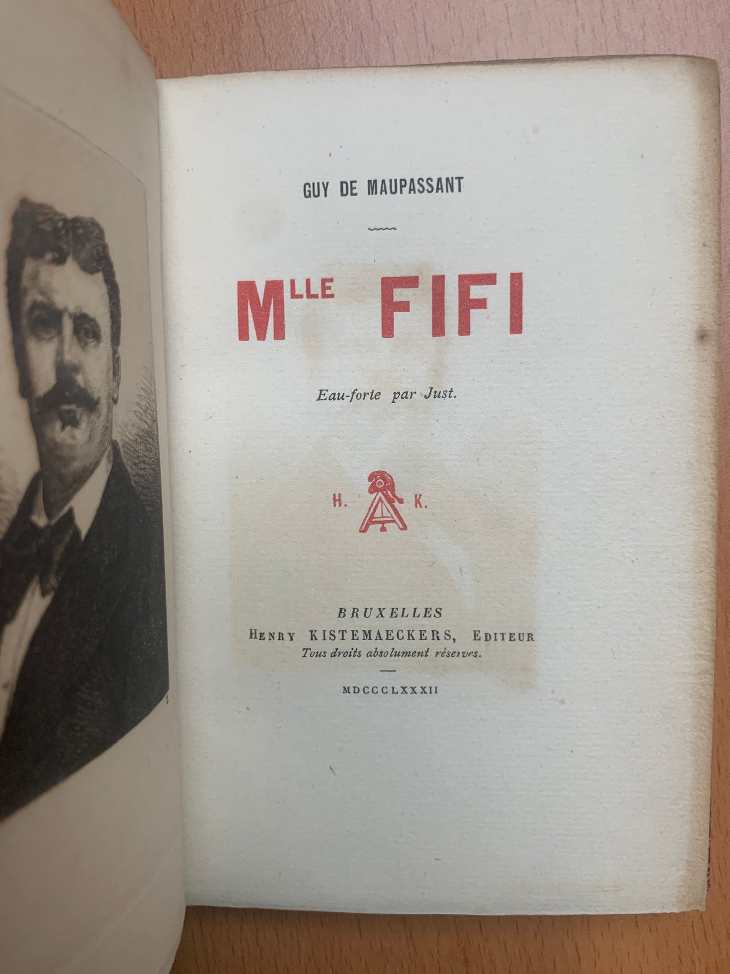 Mlle Fifi - Guy de Maupassant - Edition originale - Eau forte par Just - 1882