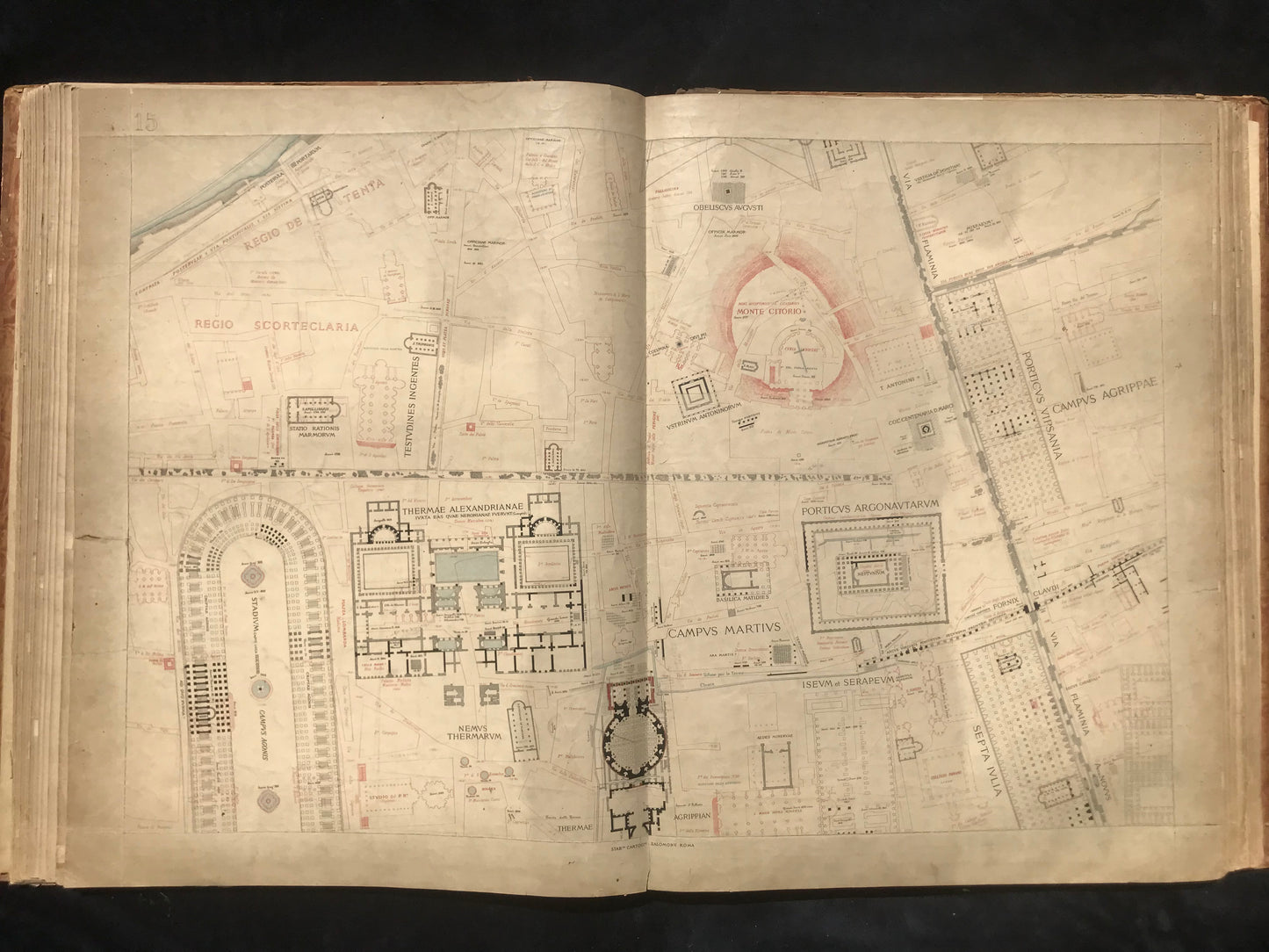 Forma Urbis Romae - Consilio et autoritate regiae academiae lyncaeorum - Formam dimensus est et ad modulum 1:1000 delineavit - Rodolfo Lanciani - Edition originale - 1893-1900