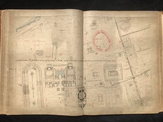 Forma Urbis Romae - Consilio et autoritate regiae academiae lyncaeorum - Formam dimensus est et ad modulum 1:1000 delineavit - Rodolfo Lanciani - Edition originale - 1893-1900