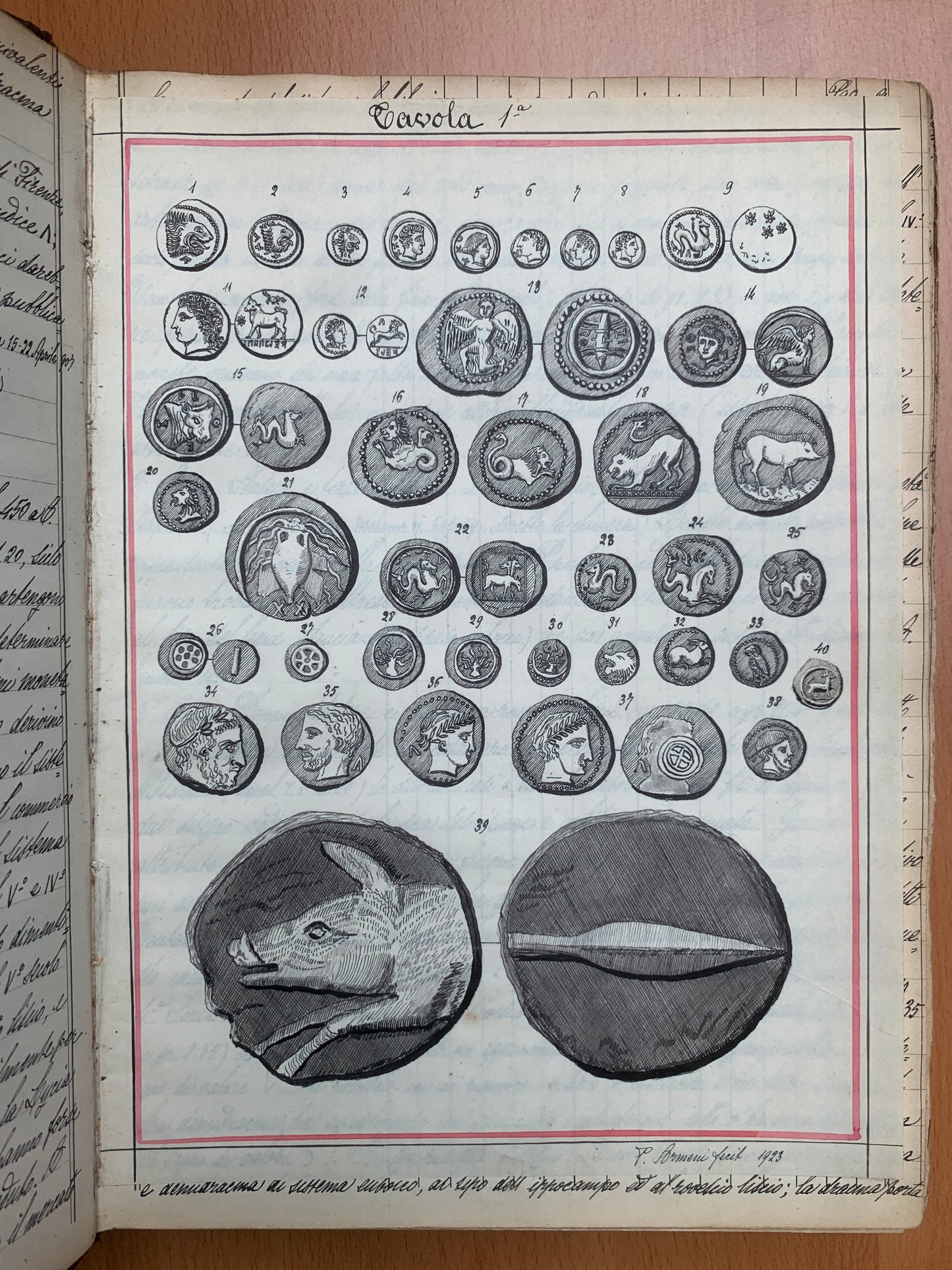 Trattato sulle Monete d'Italia e Sicilia - Manuscrit - P. Armeni - 1923-1927