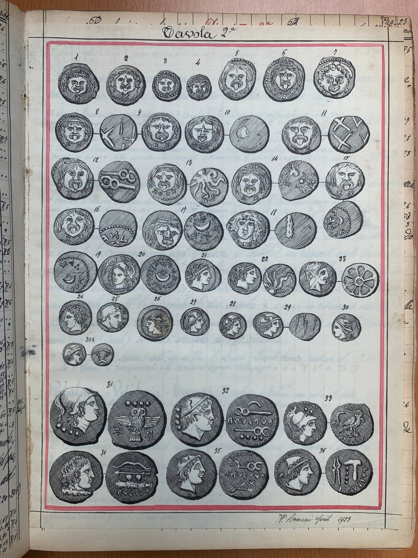 Trattato sulle Monete d'Italia e Sicilia - Manuscrit - P. Armeni - 1923-1927