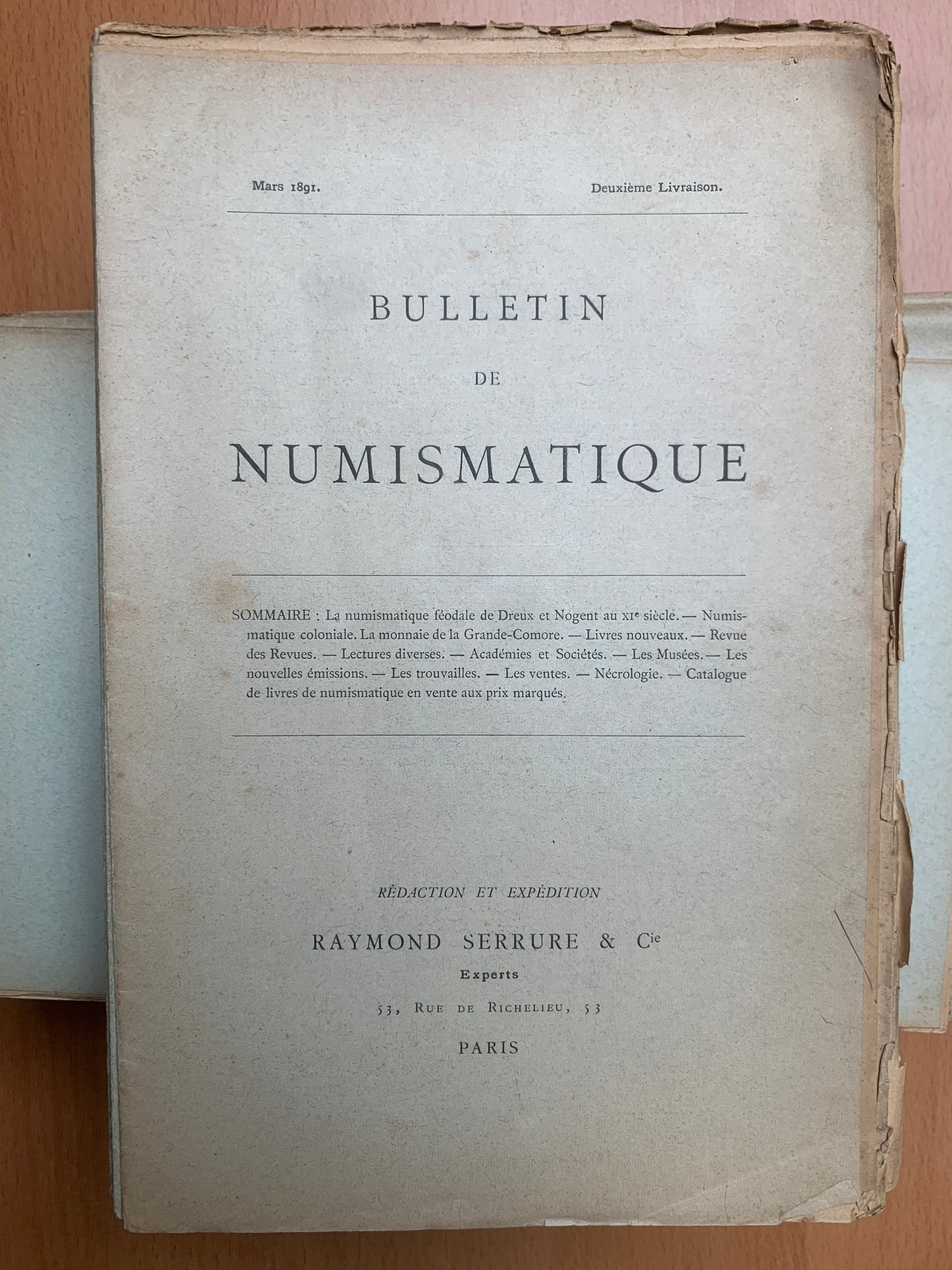 Bulletins de Numismatique - Raymond Serrure - 87 bulletins de 1891 à 1906
