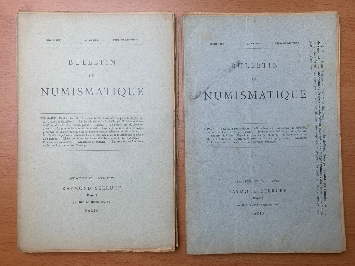 Bulletins de Numismatique - Raymond Serrure - 87 bulletins de 1891 à 1906
