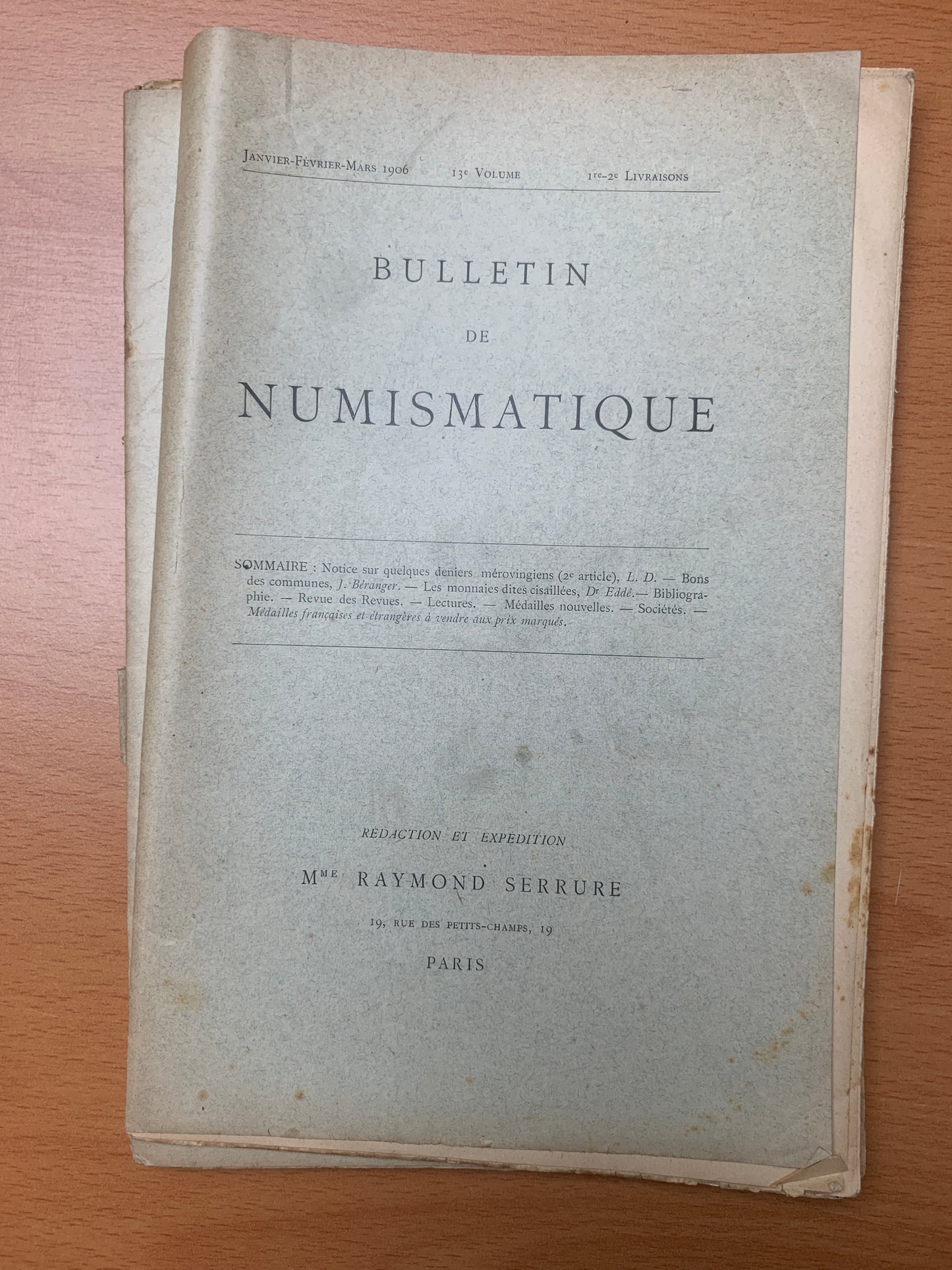 Bulletins de Numismatique - Raymond Serrure - 87 bulletins de 1891 à 1906