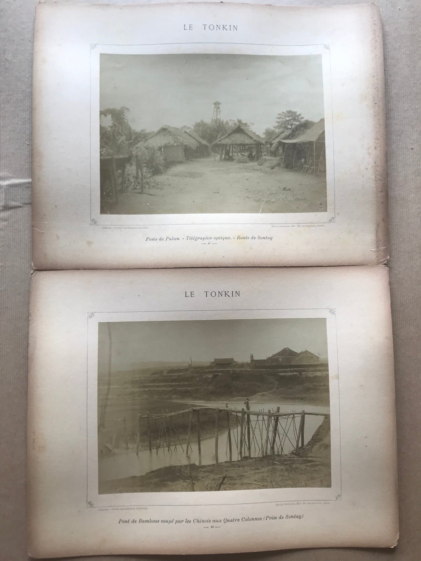 Le Tonkin - 52  Vues photographiques prises par Mr le Docteur Hocquard, Médecin-Major - Avec l'autorisation de Mr la Général en Chef du corps expéditionnaire - 1884-1885 - Quatrième série