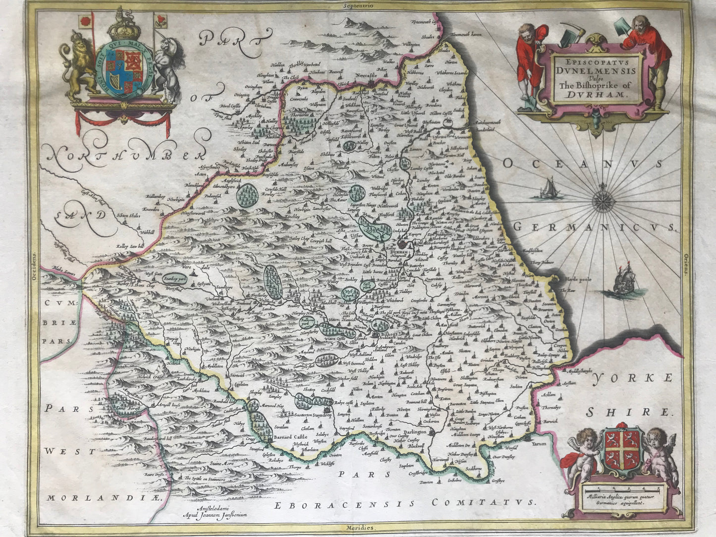 The Bishoprike of Durham - Jan Jansson - c 1646