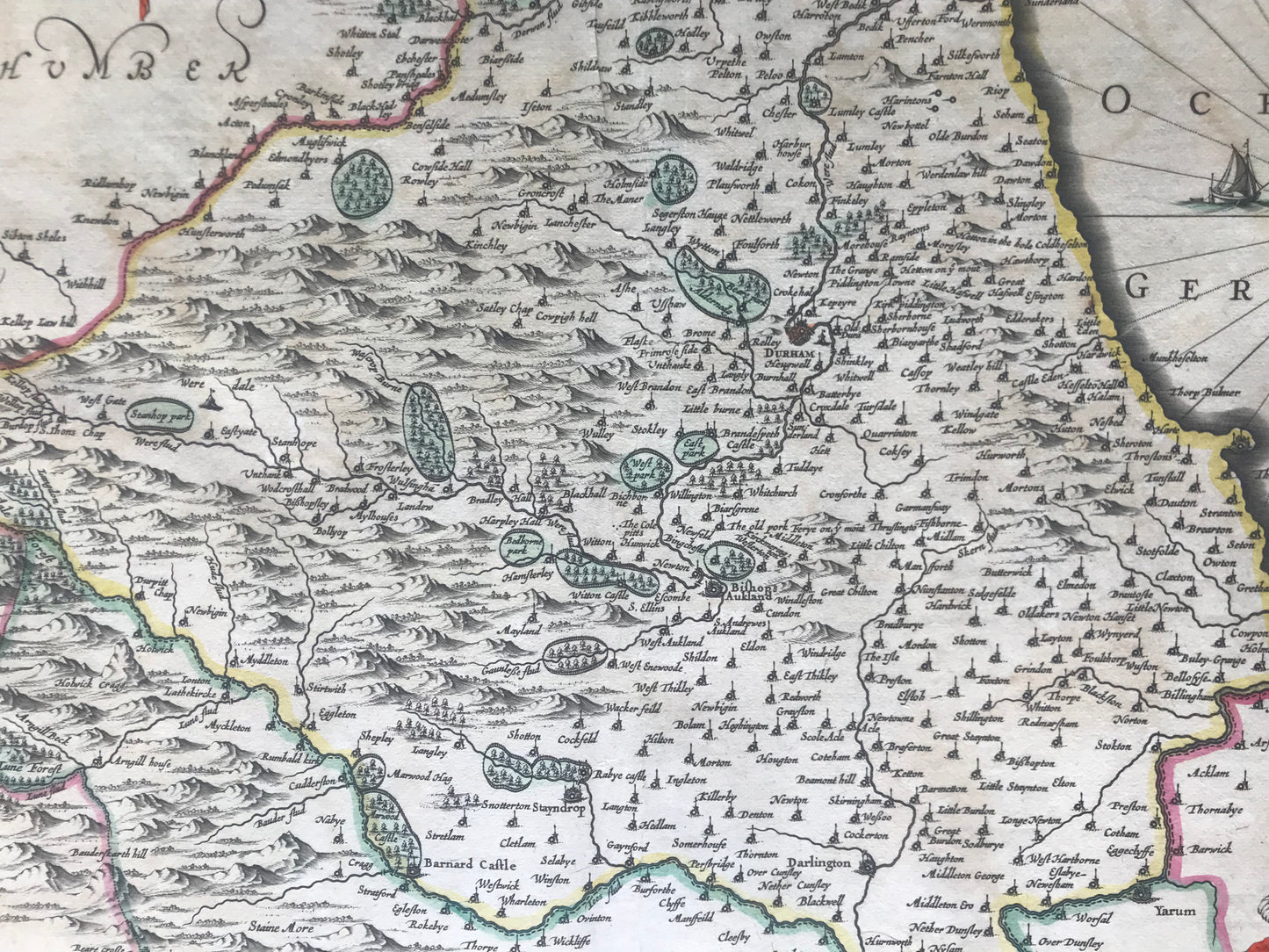 The Bishoprike of Durham - Jan Jansson - c 1646