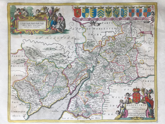 Gloucestershire et Monmouthshire - Jan Jansson - 1646