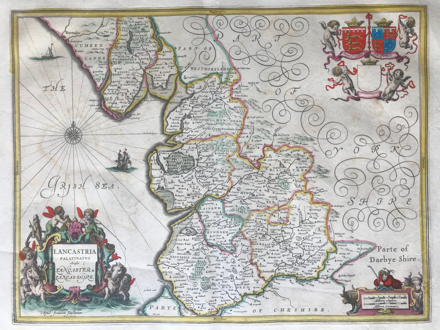 Lancaster & Lancashire - Jan Jansson - c 1646