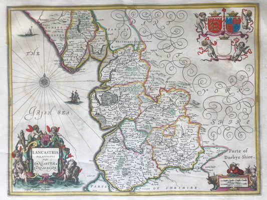 Lancaster & Lancashire - Jan Jansson - c 1646