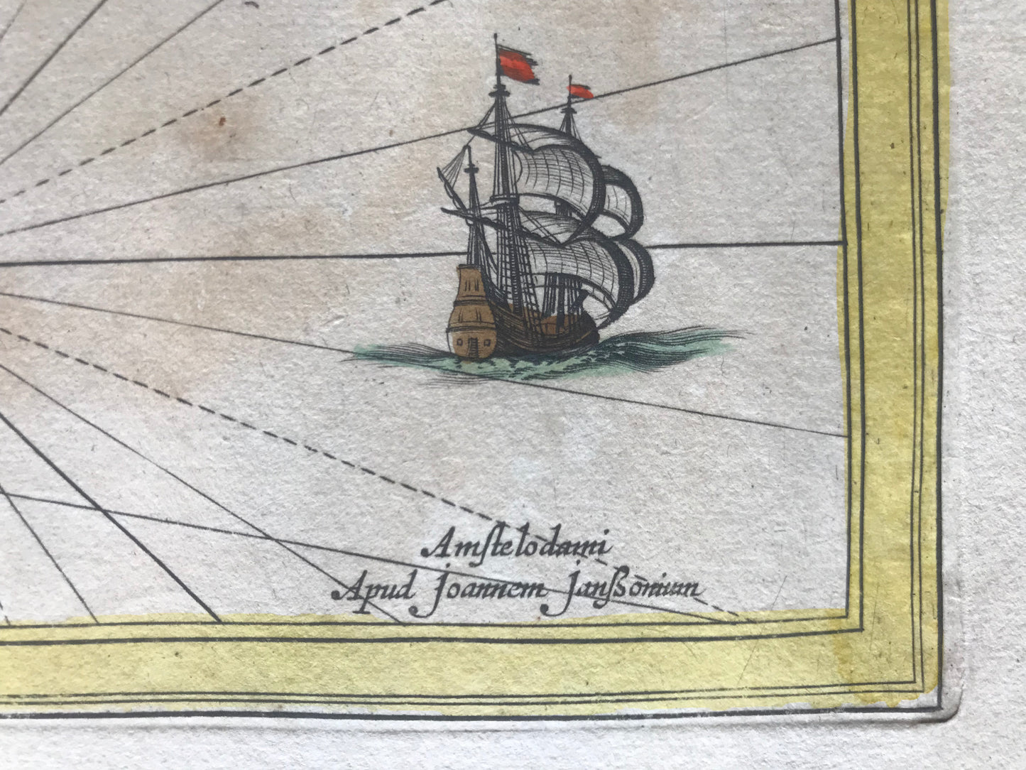 Comitatus Dorcestria - Dorset Shire - Jan Jansson - Carte coloriée - c 1646