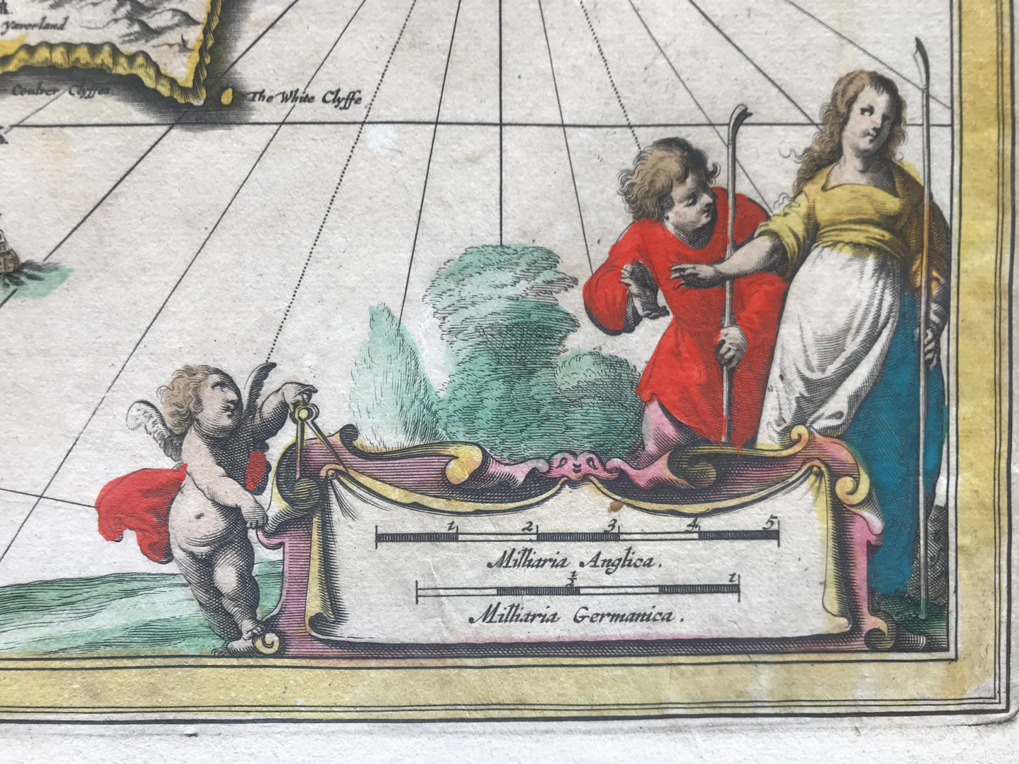 The Isle of Man - The Isle of Wight - Jan Jansson - Carte coloriée - c 1646