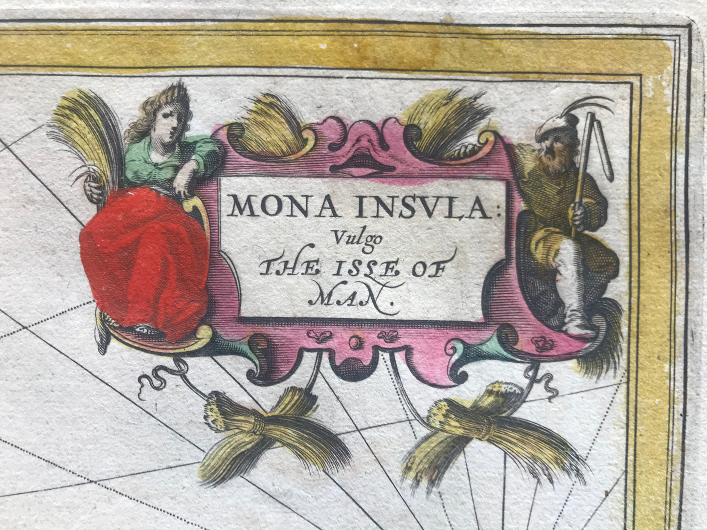 The Isle of Man - The Isle of Wight - Jan Jansson - Carte coloriée - c 1646