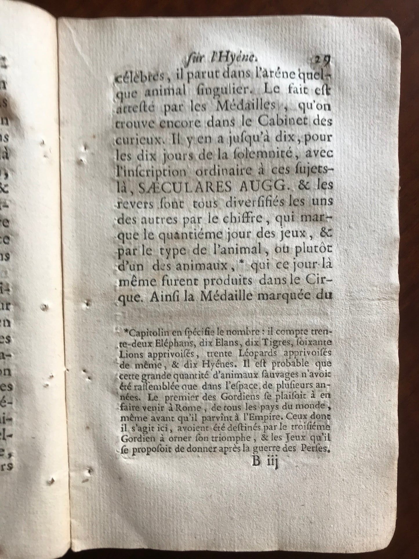 Dissertation sur l'Hyène à l'occasion de celle qui a paru dans le Lyonnois & les Provinces voisines, vers les derniers mois de 1754, pendant 1755 & 1756 - Charles-Pierre-Xavier Tolomas- 1756