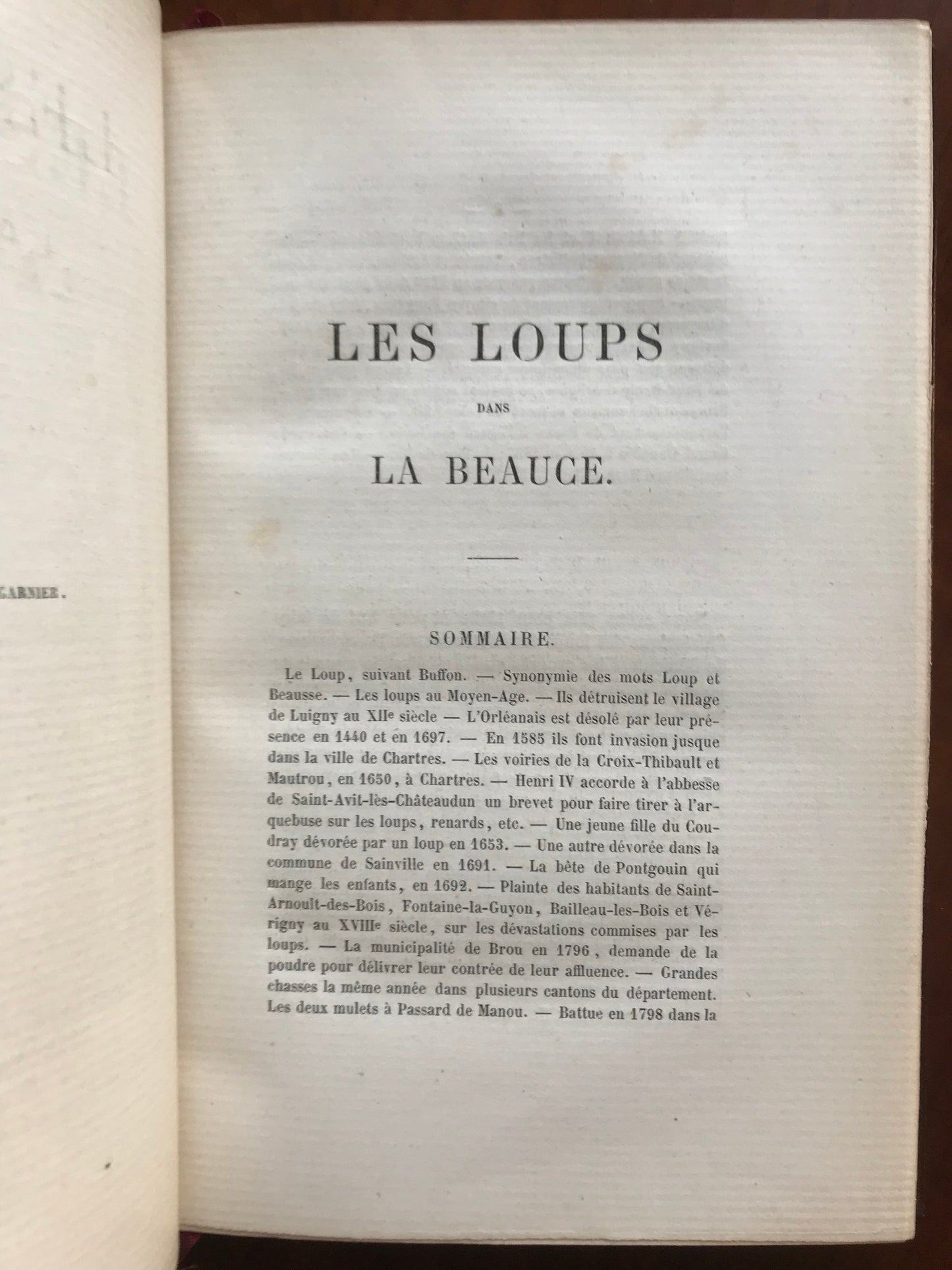 Les Loups dans la Beauce - Adolphe Lecocq - Edition originale - 1860