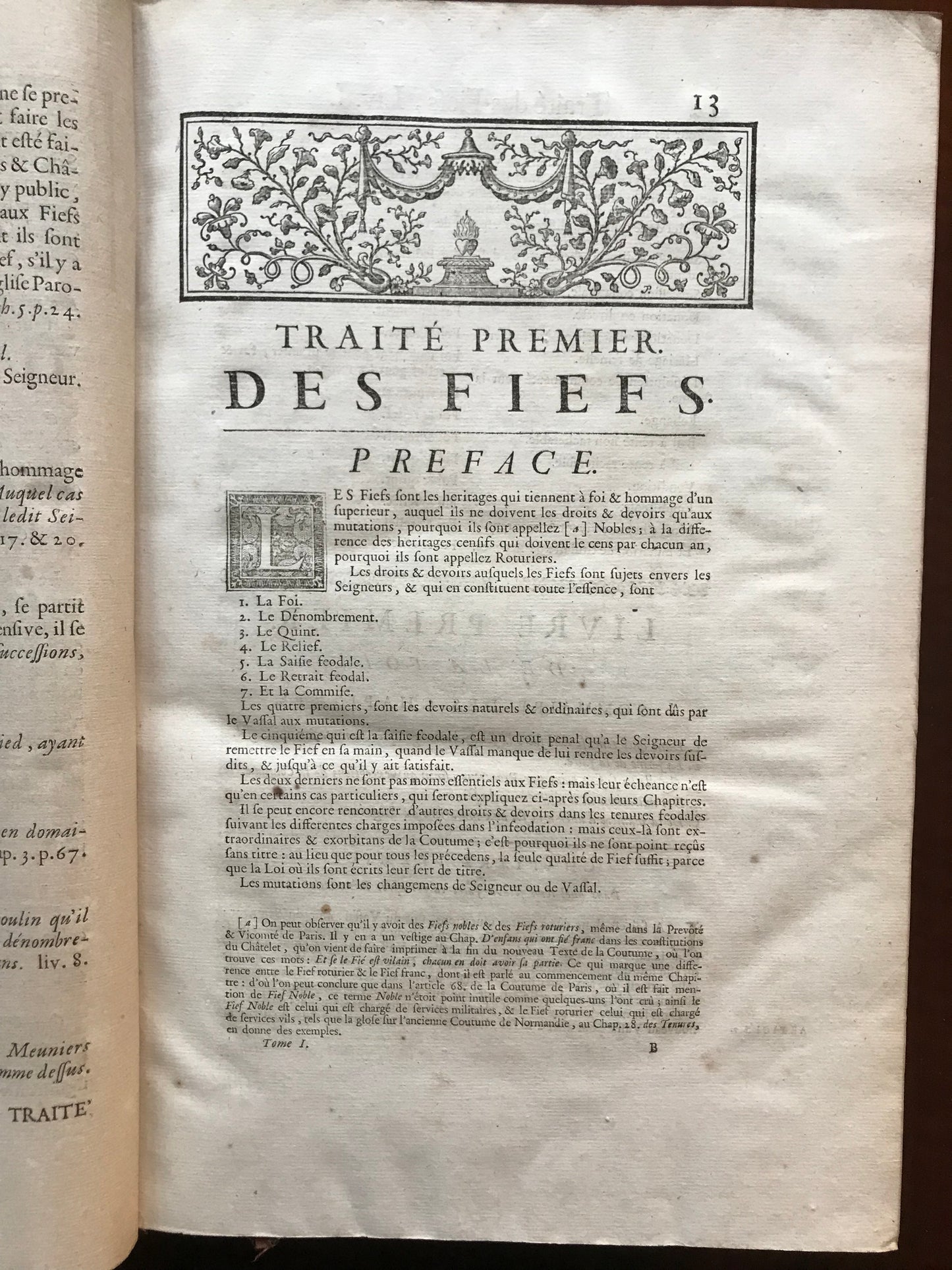 Oeuvres de Duplessis - Traités sur la Coutume de Paris - 1726