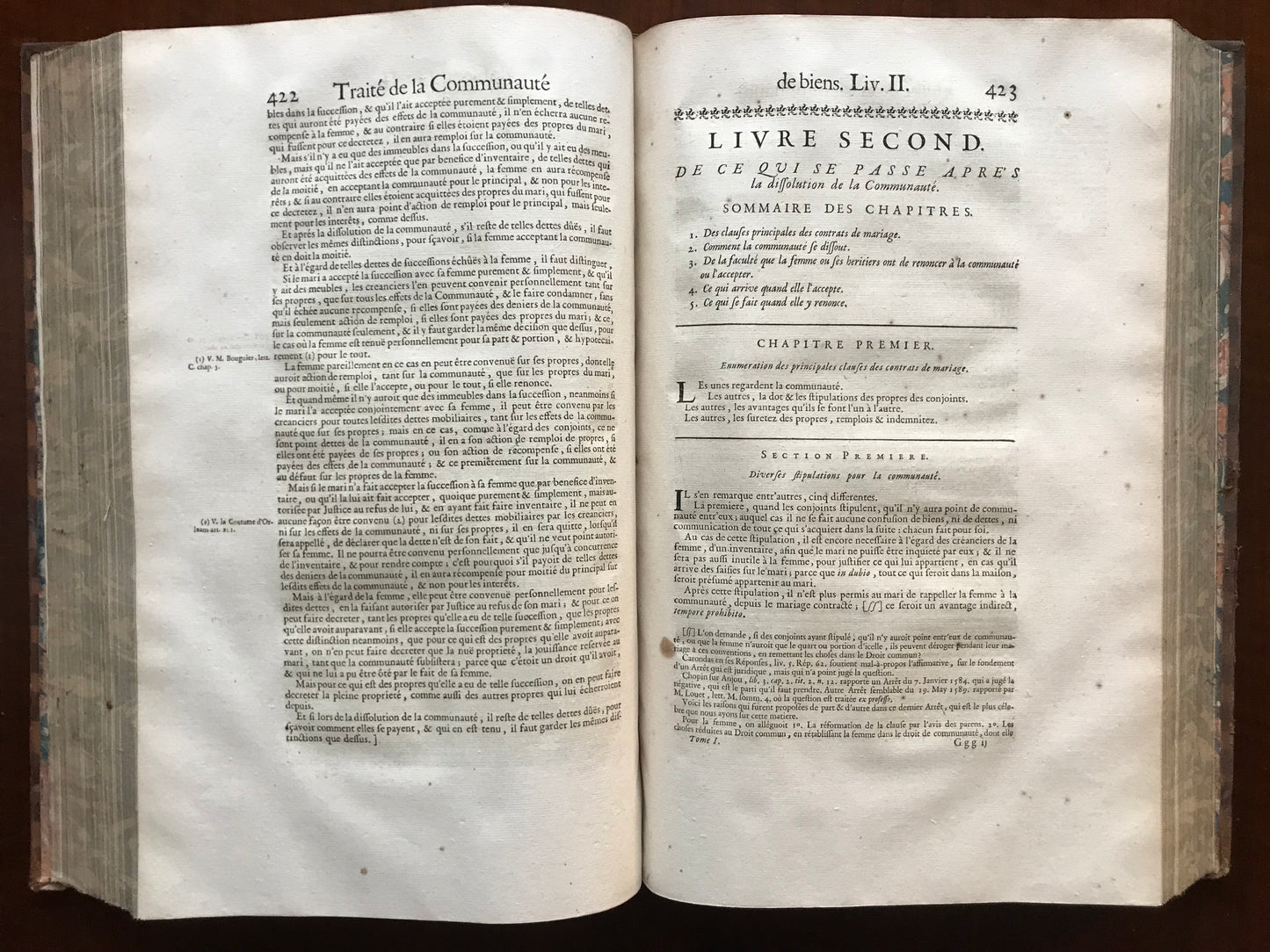 Oeuvres de Duplessis - Traités sur la Coutume de Paris - 1726