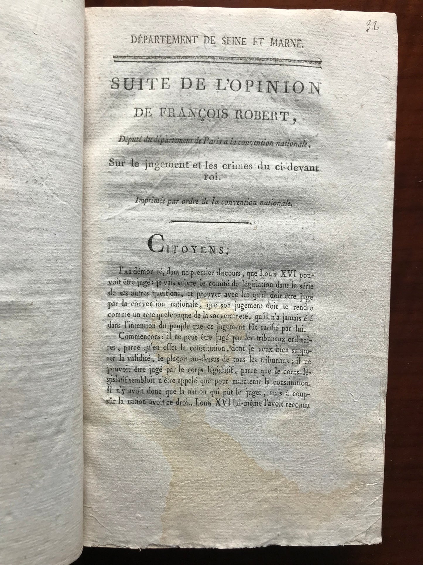Recueil de diverses pièces et documents sur la Révolution Française