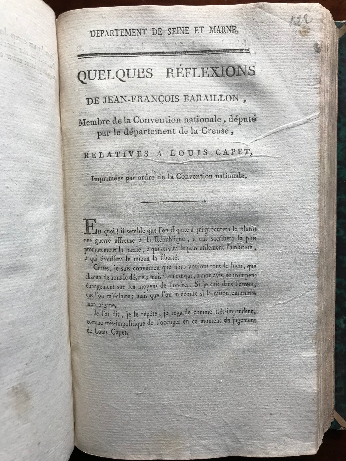 Recueil de diverses pièces et documents sur la Révolution Française