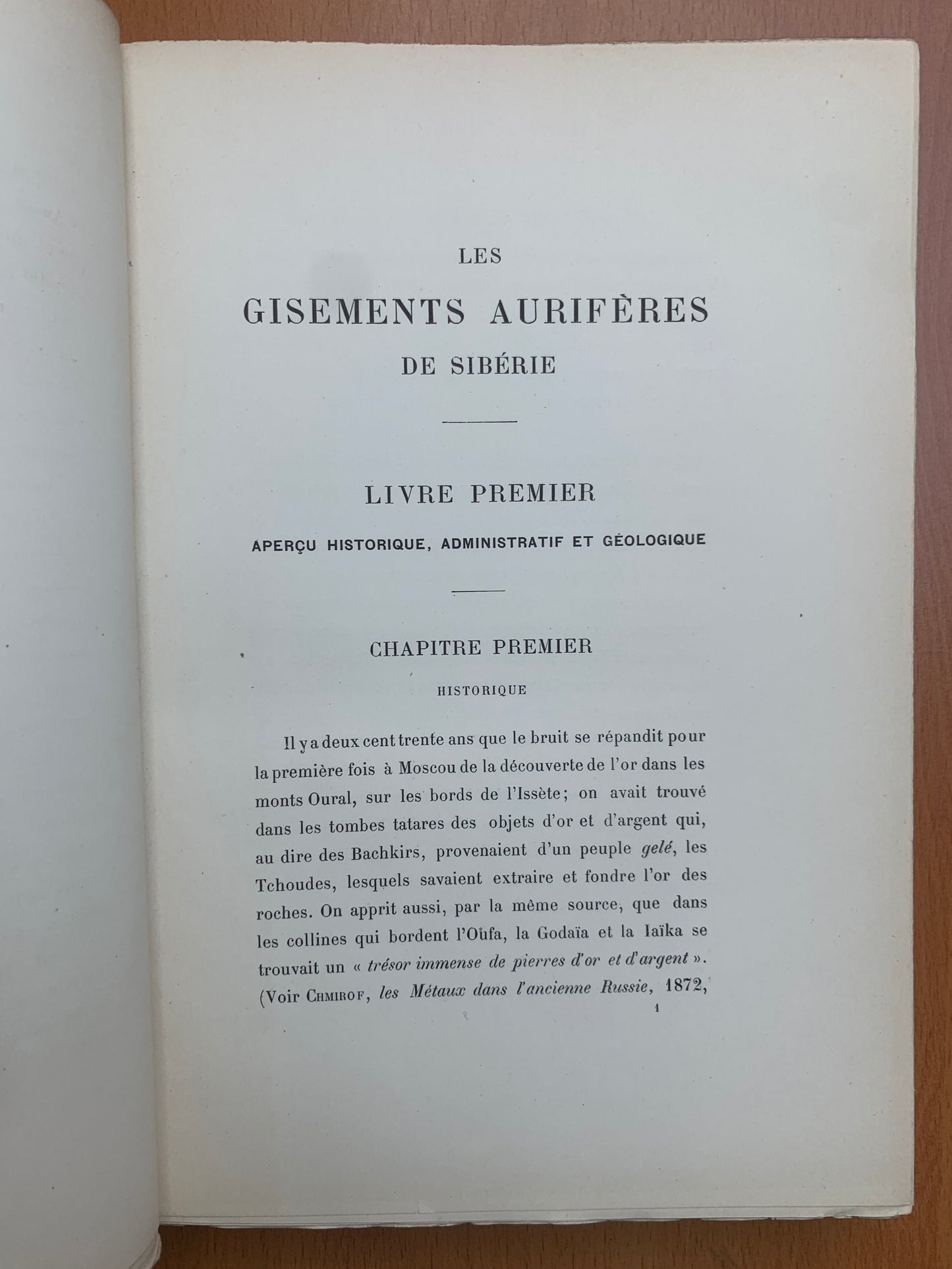 Les gisements aurifères de Sibérie - René de Batz - Edition originale - 1898