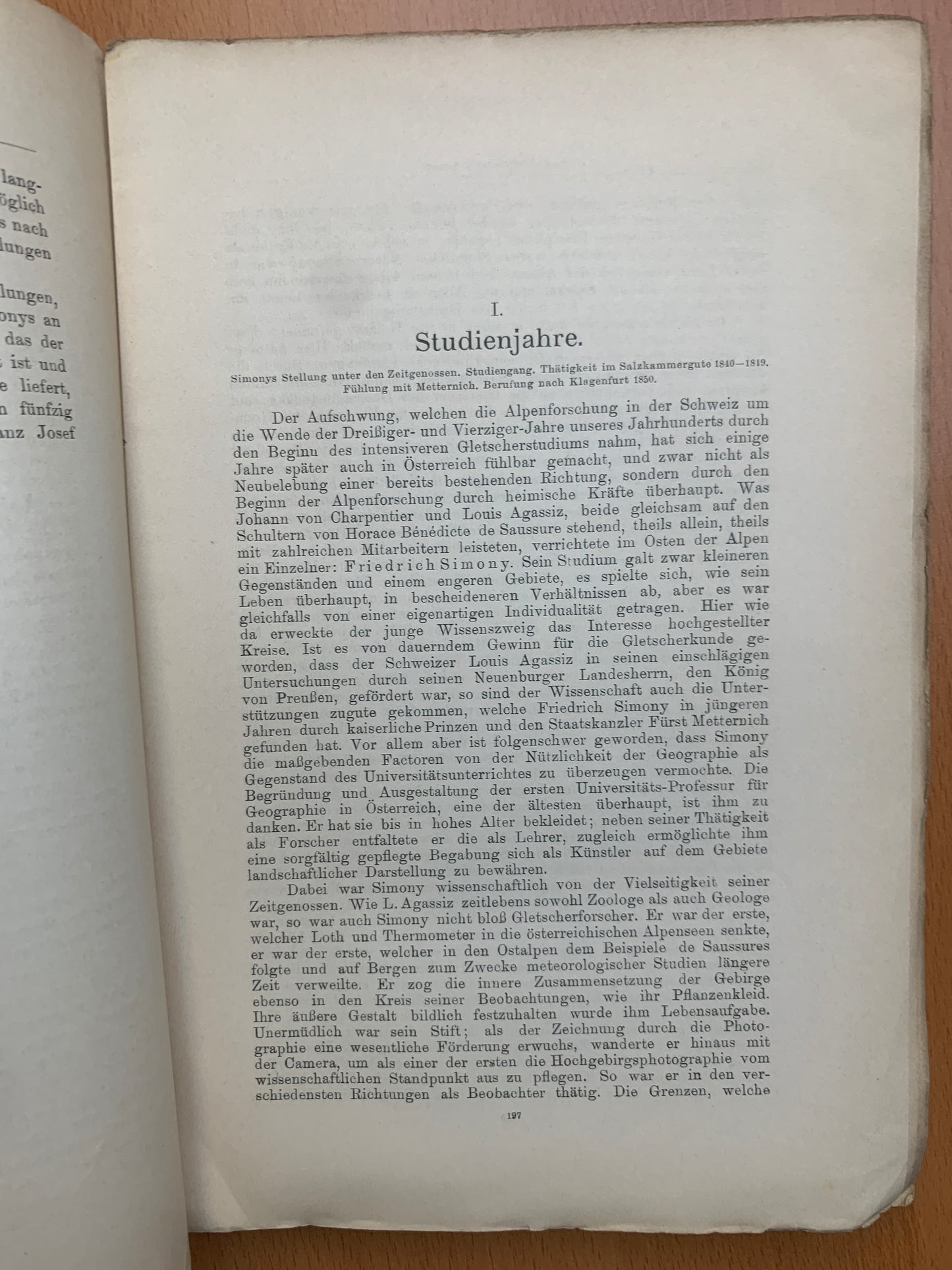 Friedrich Simony - Leben und Wirken eines Alpenforschers - Ein Beitrag zur Geschichte der Geographie on Österreich - Albrecht Penck - 1898