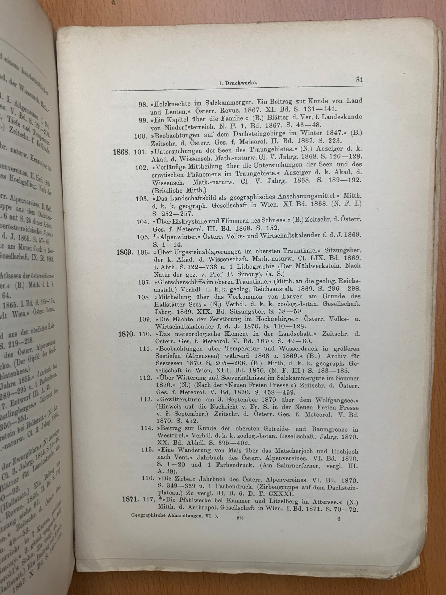 Friedrich Simony - Leben und Wirken eines Alpenforschers - Ein Beitrag zur Geschichte der Geographie on Österreich - Albrecht Penck - 1898