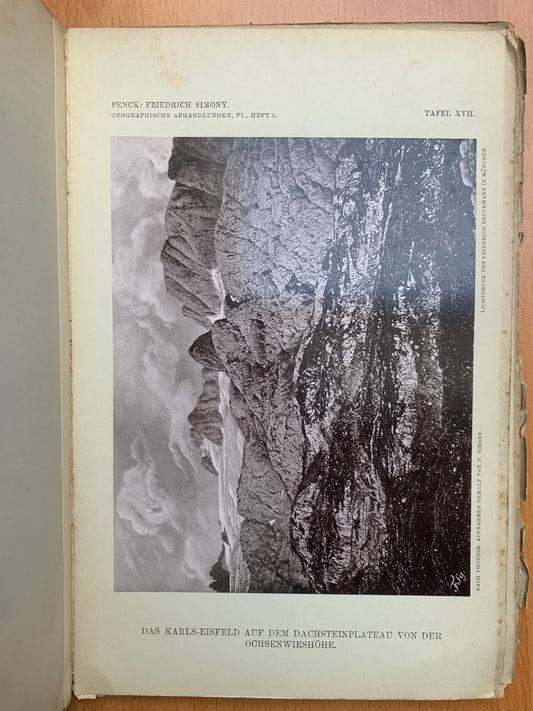 Friedrich Simony - Leben und Wirken eines Alpenforschers - Ein Beitrag zur Geschichte der Geographie on Österreich - Albrecht Penck - 1898