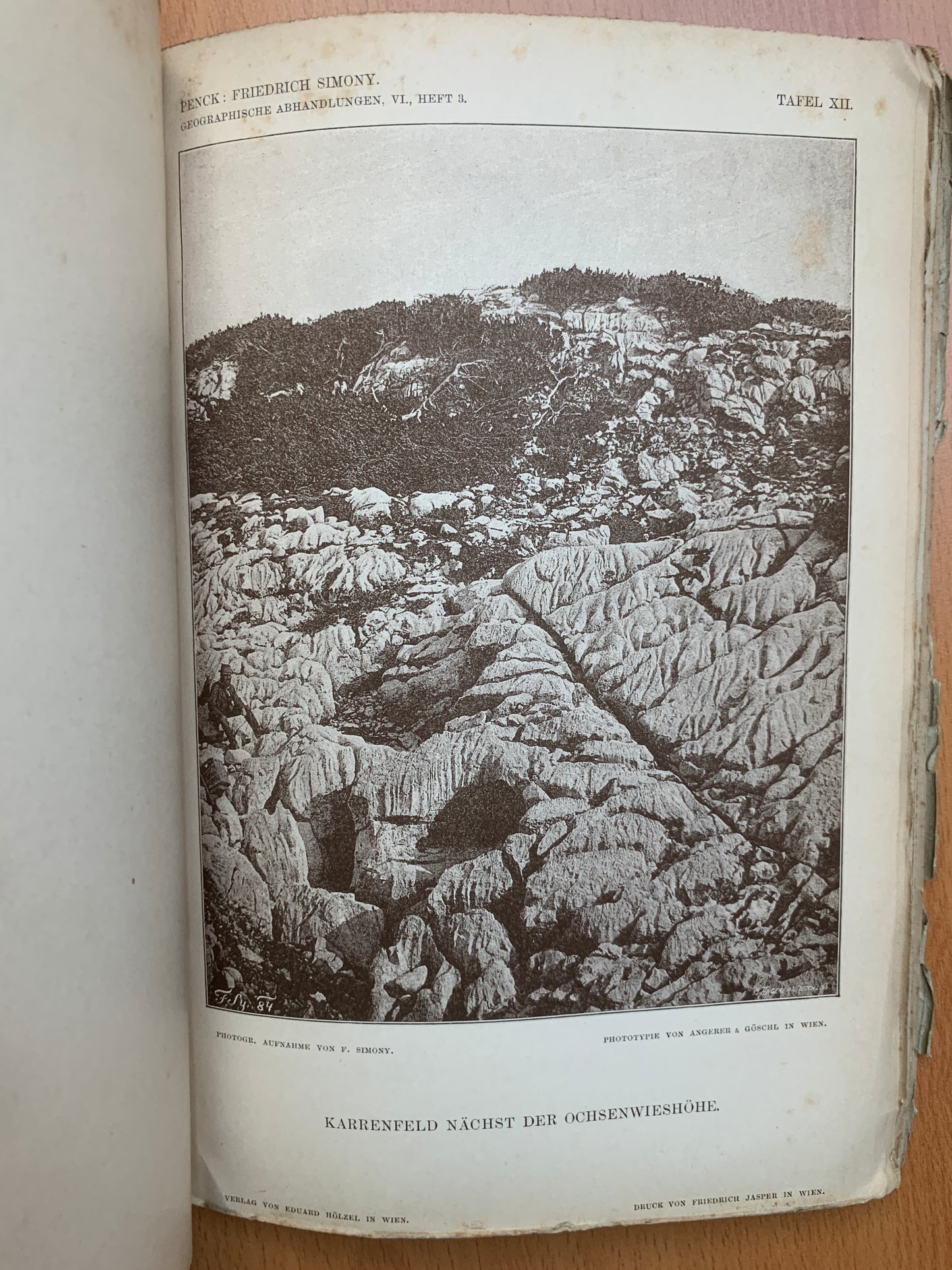 Friedrich Simony - Leben und Wirken eines Alpenforschers - Ein Beitrag zur Geschichte der Geographie on Österreich - Albrecht Penck - 1898