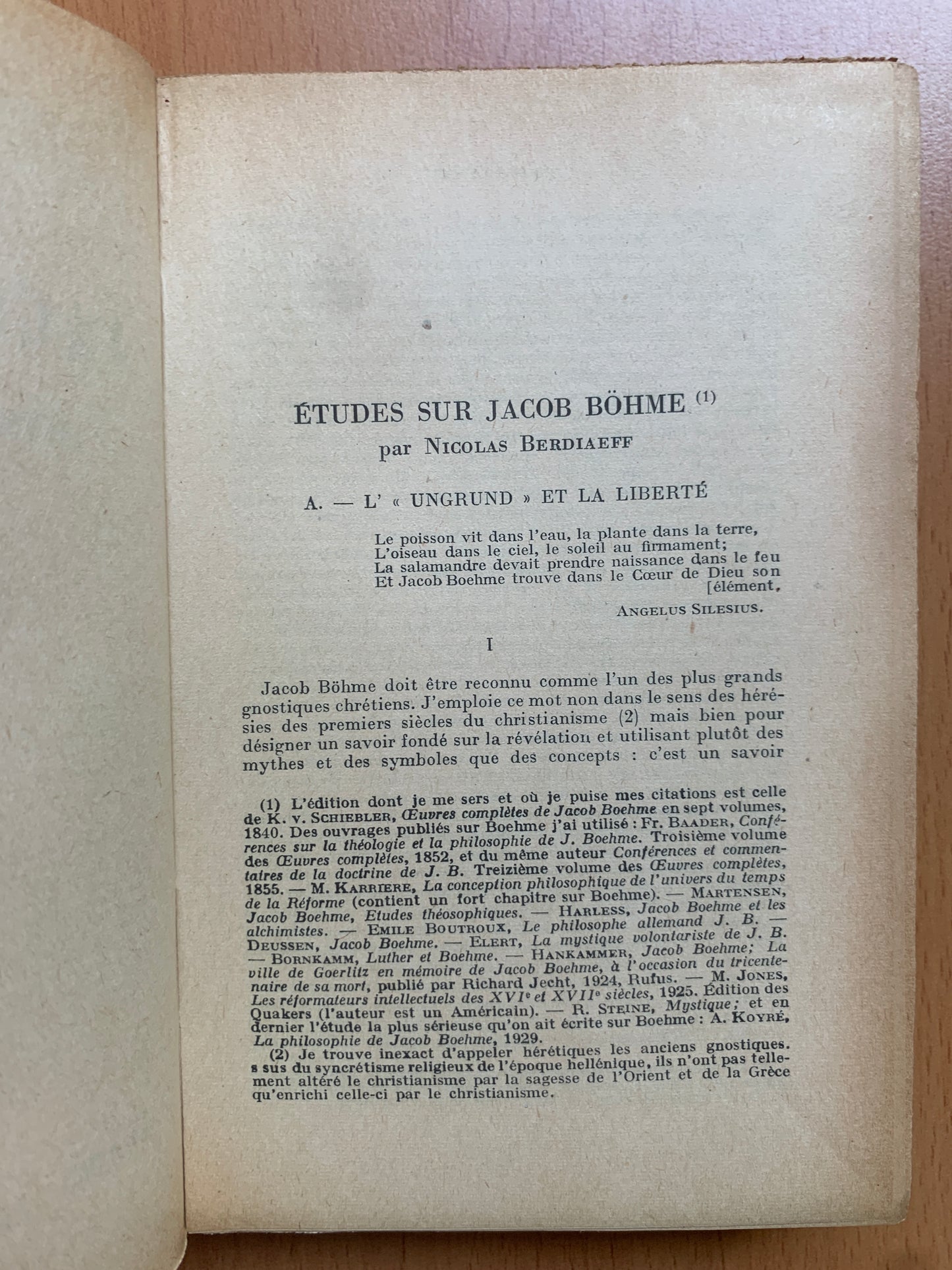 Jacob Boehme - Mysterium Magnum - Nicolas Berdiaeff - 2 tomes - 1945