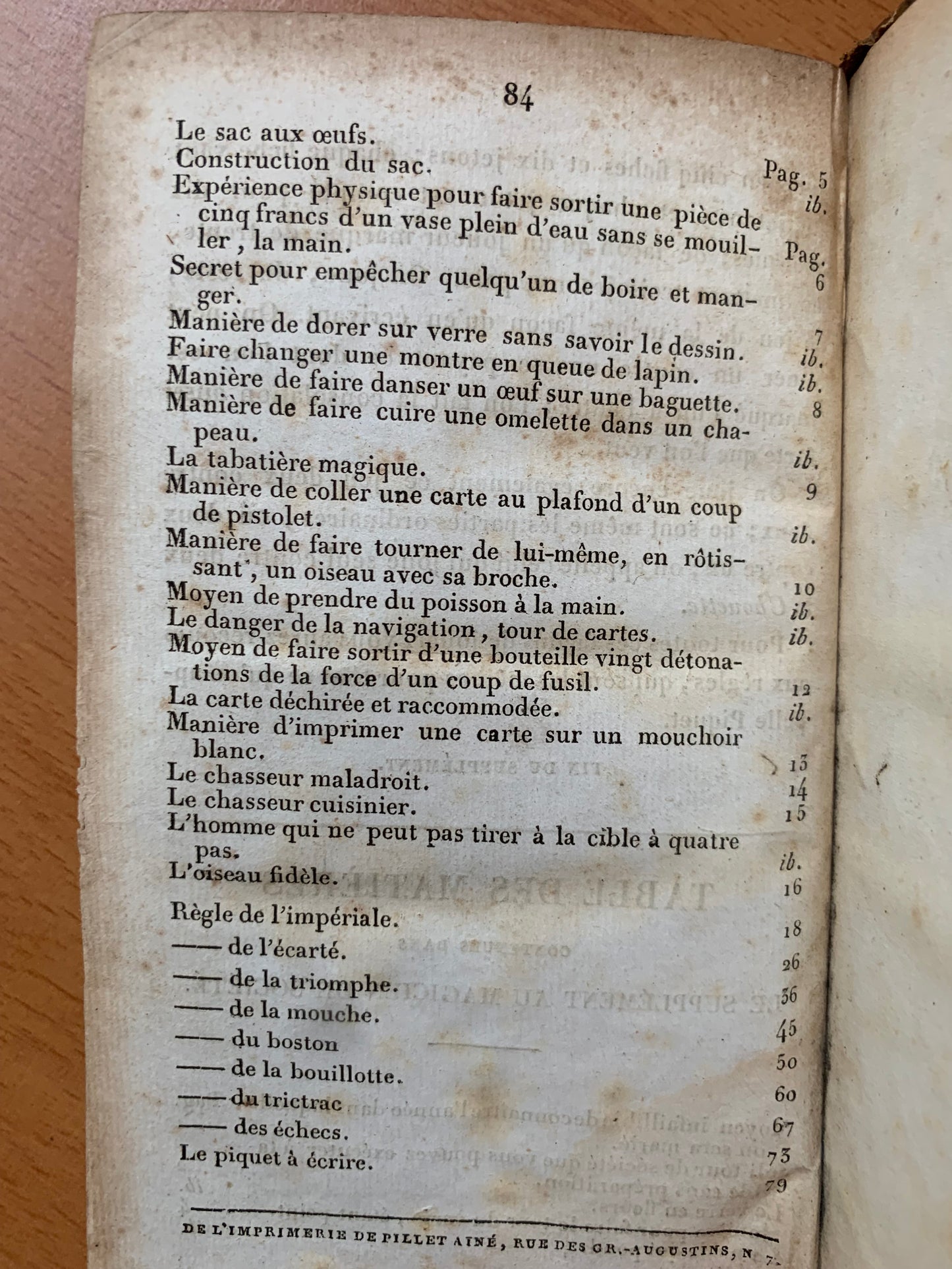 Le Magicien de société ou le Diable couleur de rose - Recueil amusant de tours de chimie, de physique, de mathématiques, d'arithmétiques et de plusieurs tours de cartes, auxquels on a joint beaucoup de jeux de société très divertissans - Comte - 1829