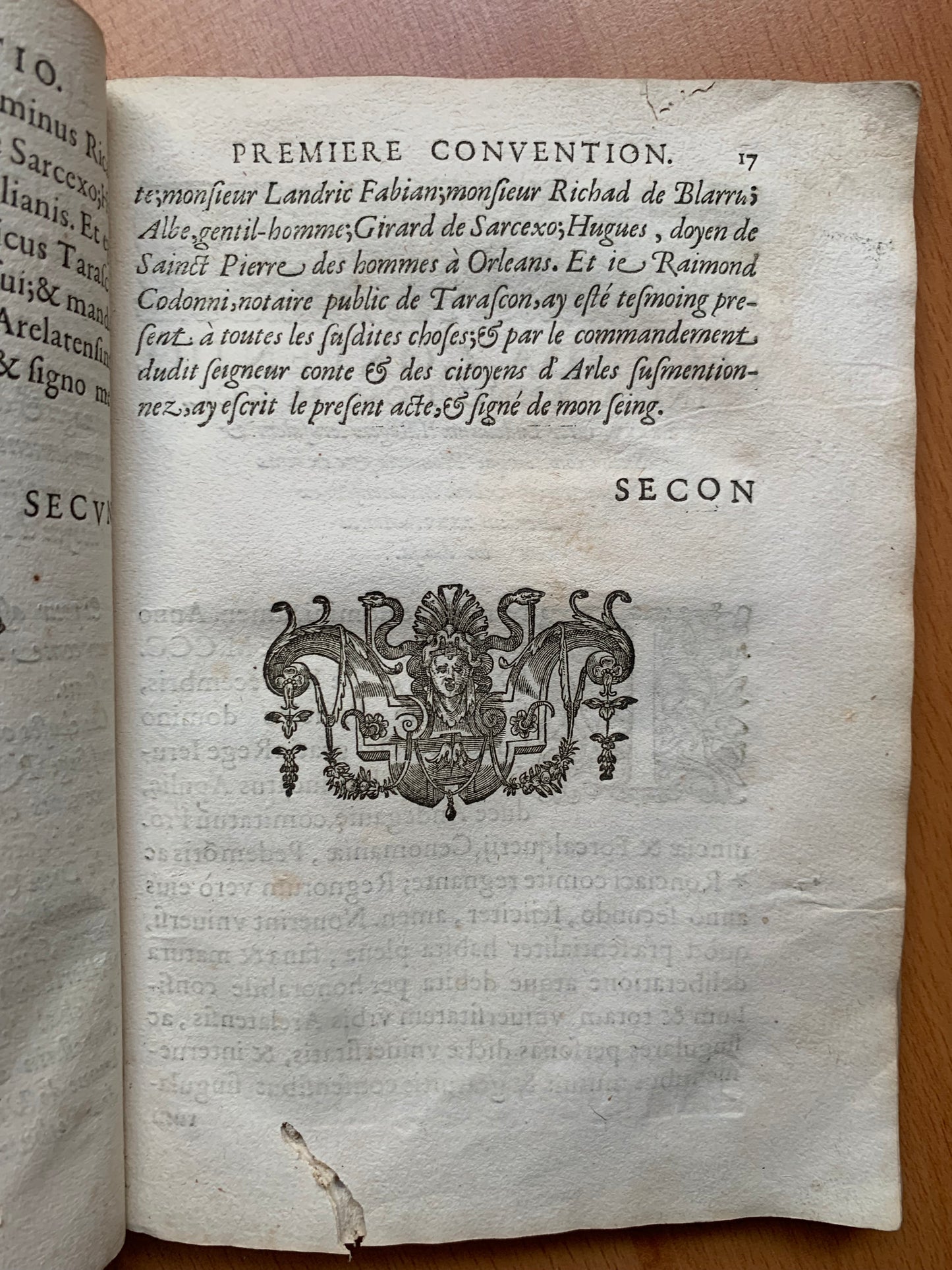 Deux Conventions entre Charles I et Louis II. Anciens contes de Provence, & et les citoyens de la ville d'Arles : contenant les libertés & réservations desdits citoyens. - 1617